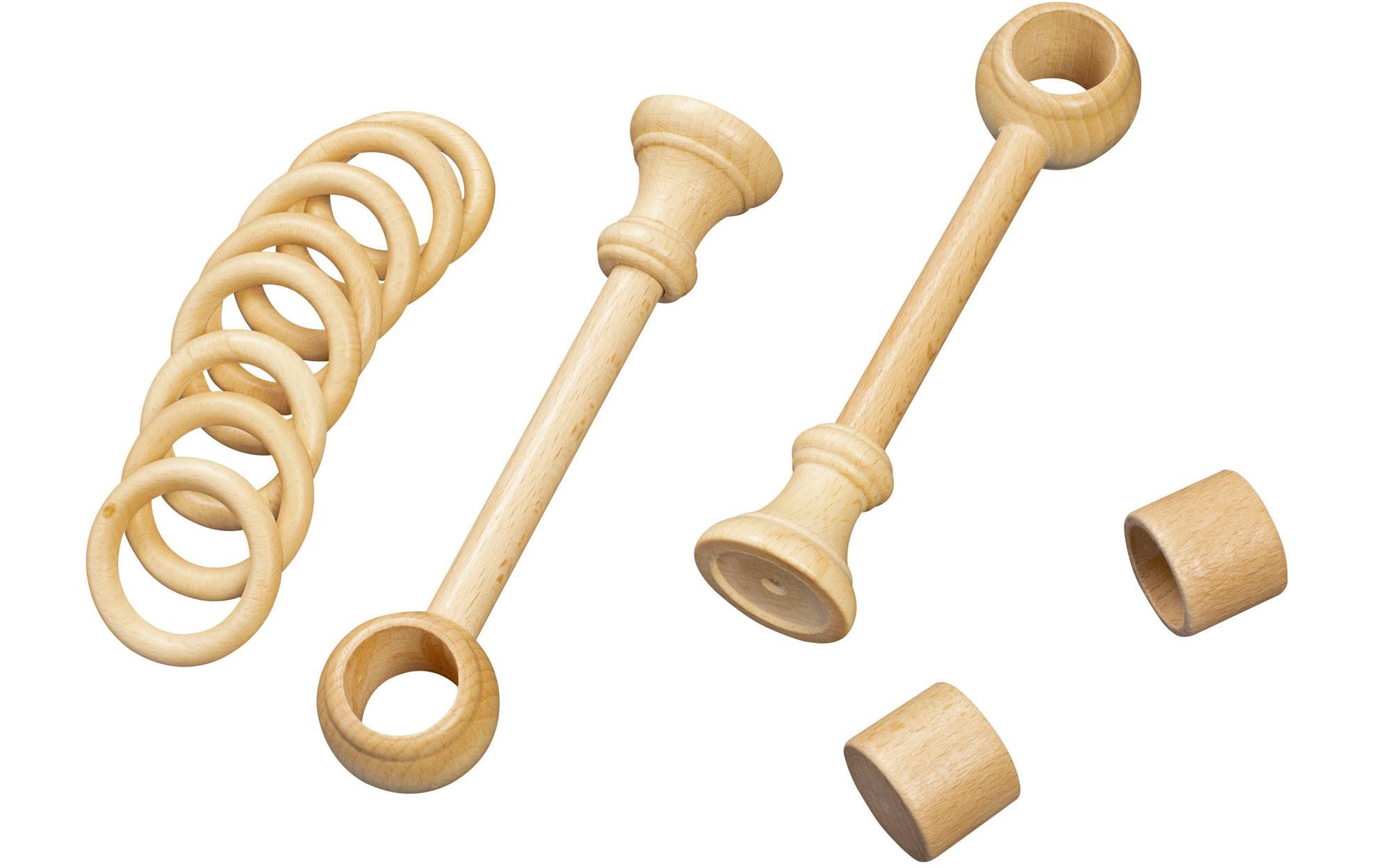 SN DECO GROUP Gardinenstange »Cafiro«, 1 läufig-läufig, Fixmass, 28 mm, Holz, verschiedene Längen und Farben, Komplettset