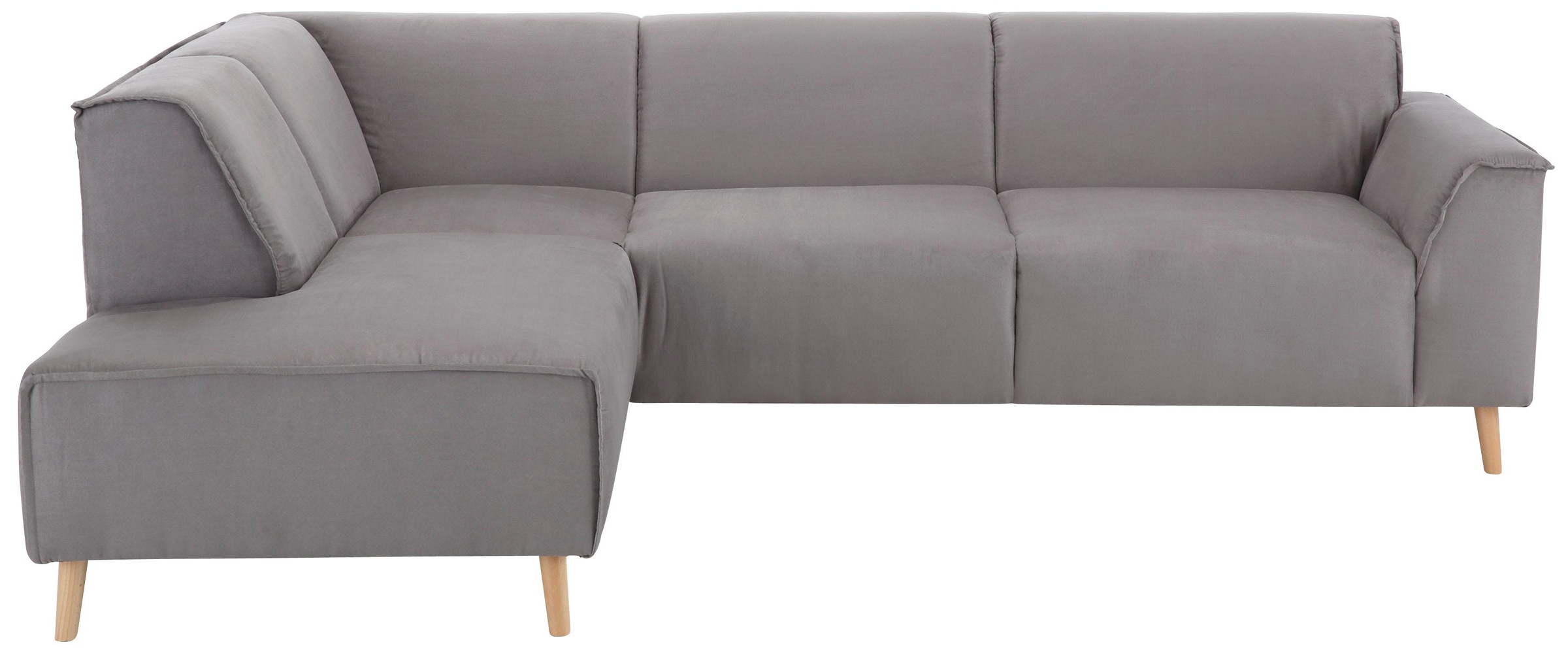 Image of Home affaire Ecksofa "Julia zeitlose und elegante Couch, hoher Sitzkomfort, L-Form" Federkern-Polsterung, Holzfüsse, Keder