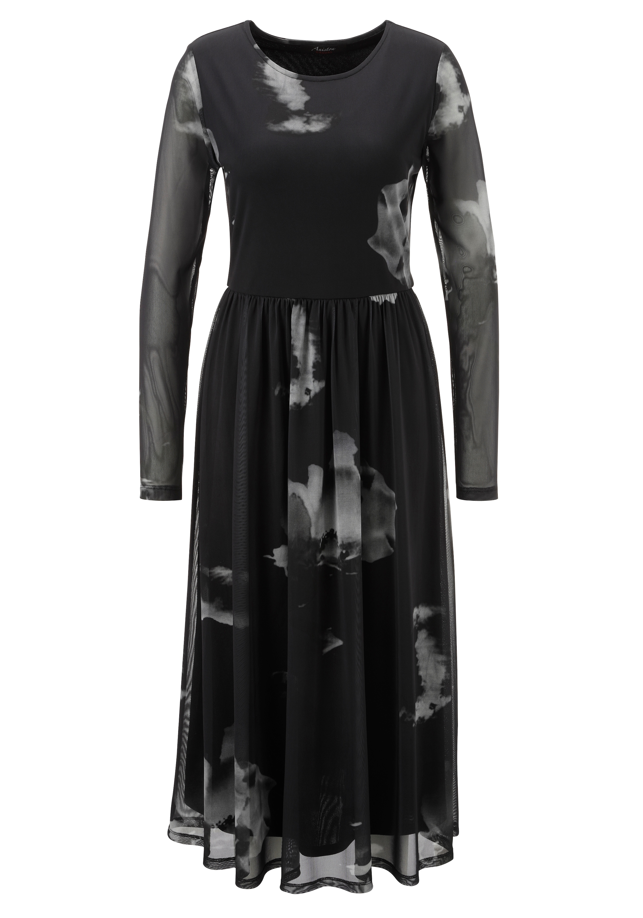Aniston CASUAL Midikleid, mit grossflächigen Batik-Blüten bedruckt - NEUE KOLLEKTION