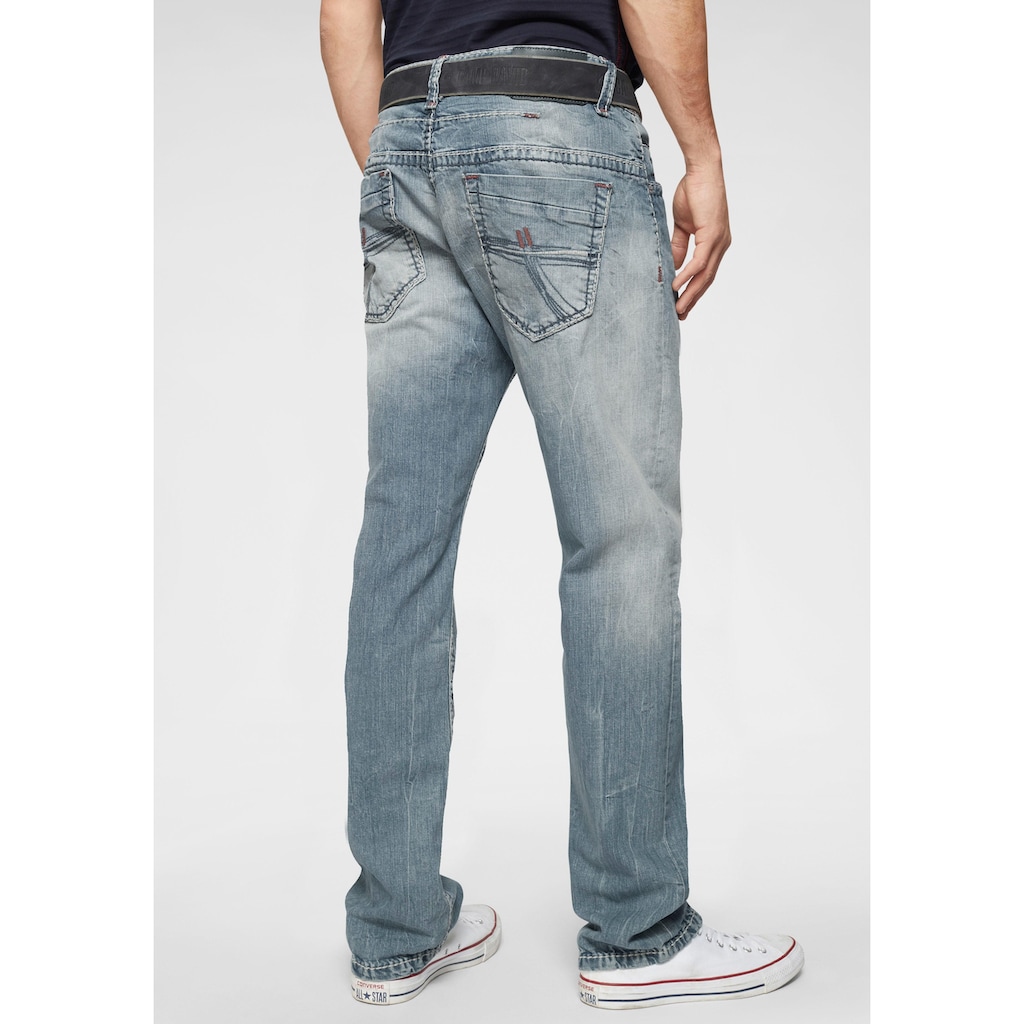 CAMP DAVID Loose-fit-Jeans, mit markanten Nähten und Stretch