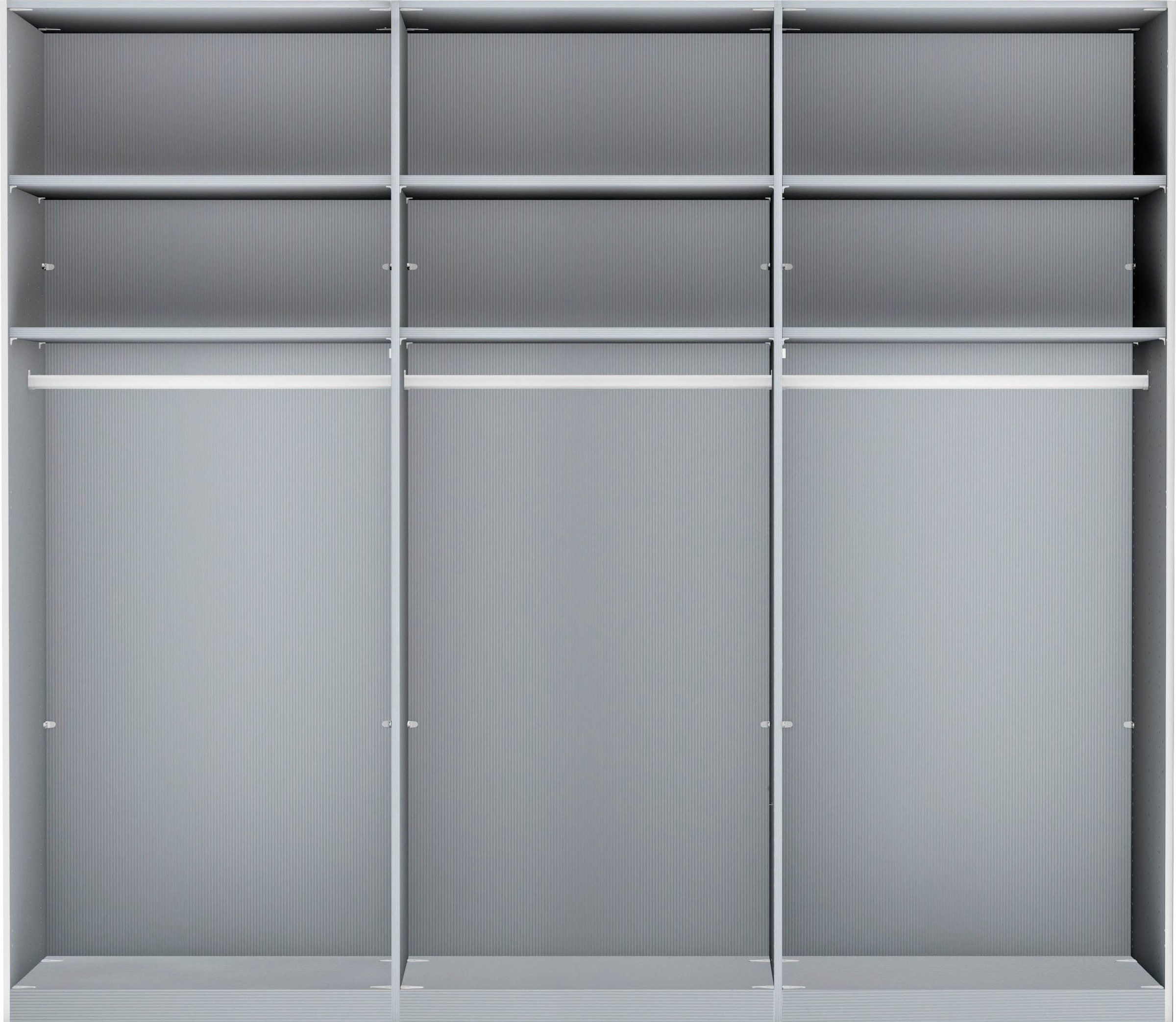 WIEMANN Schwebetürenschrank »Monaco, Kleiderschrank, Schrank, Wäscheschrank, mit Schiebetüren« 2 Breiten, 2 Höhen 216/236 cm auswählbar, MADE IN GERMANY,  hochwertige Glas- und Spiegelfront, variable Inneneinteilung