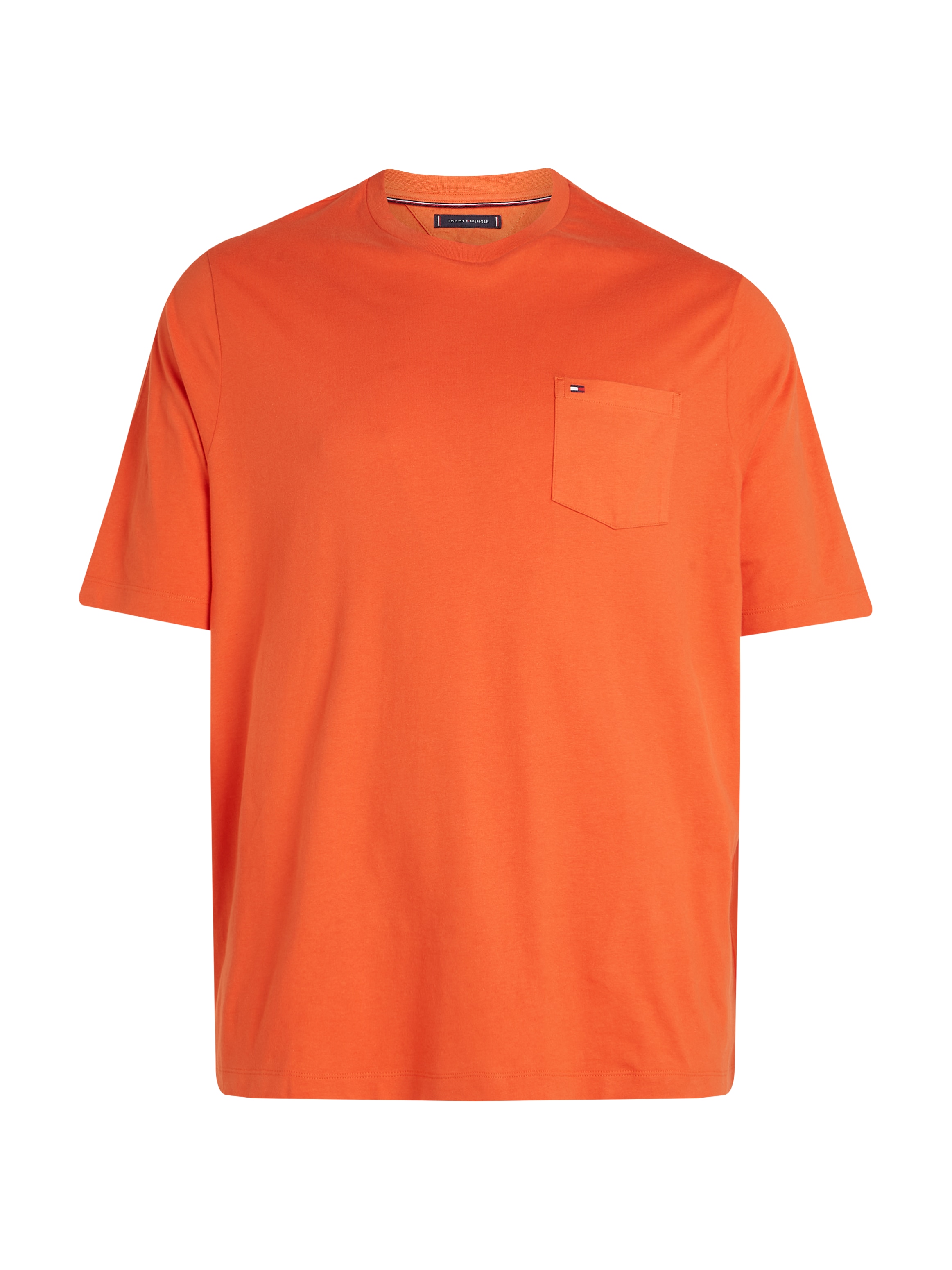 Tommy Hilfiger Big & Tall Rundhalsshirt »BT-ESSENTIAL SOLID POCKET TEE-B«, in Grosse Grössen, Logostickerei