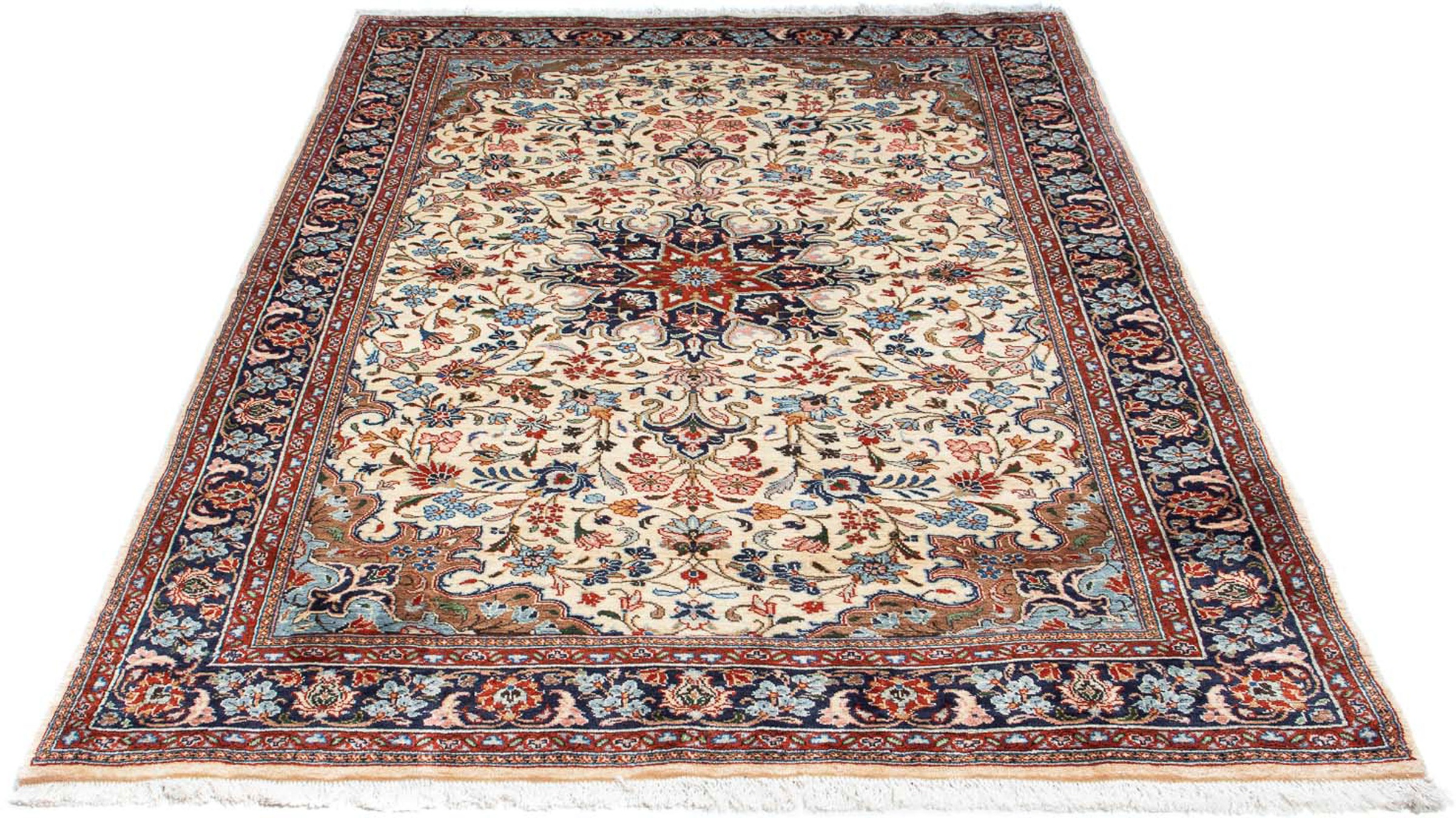 Image of morgenland Orientteppich »Perser - Classic - 203 x 134 cm - beige«, rechteckig, 10 mm Höhe, Wohnzimmer, Handgeknüpft, Einzelstück mit Zertifikat bei Ackermann Versand Schweiz