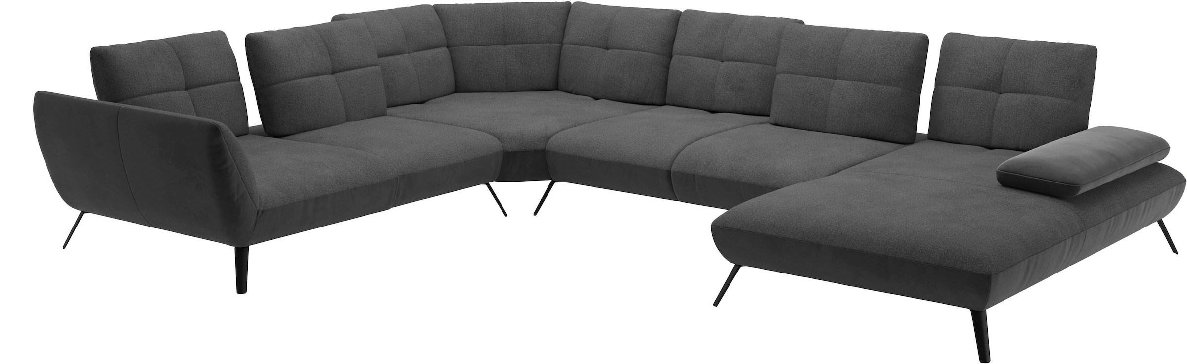 Places of Style Wohnlandschaft »Mikado U-Form«, inkl. Sitztiefenverstellung und Armteilverstellung