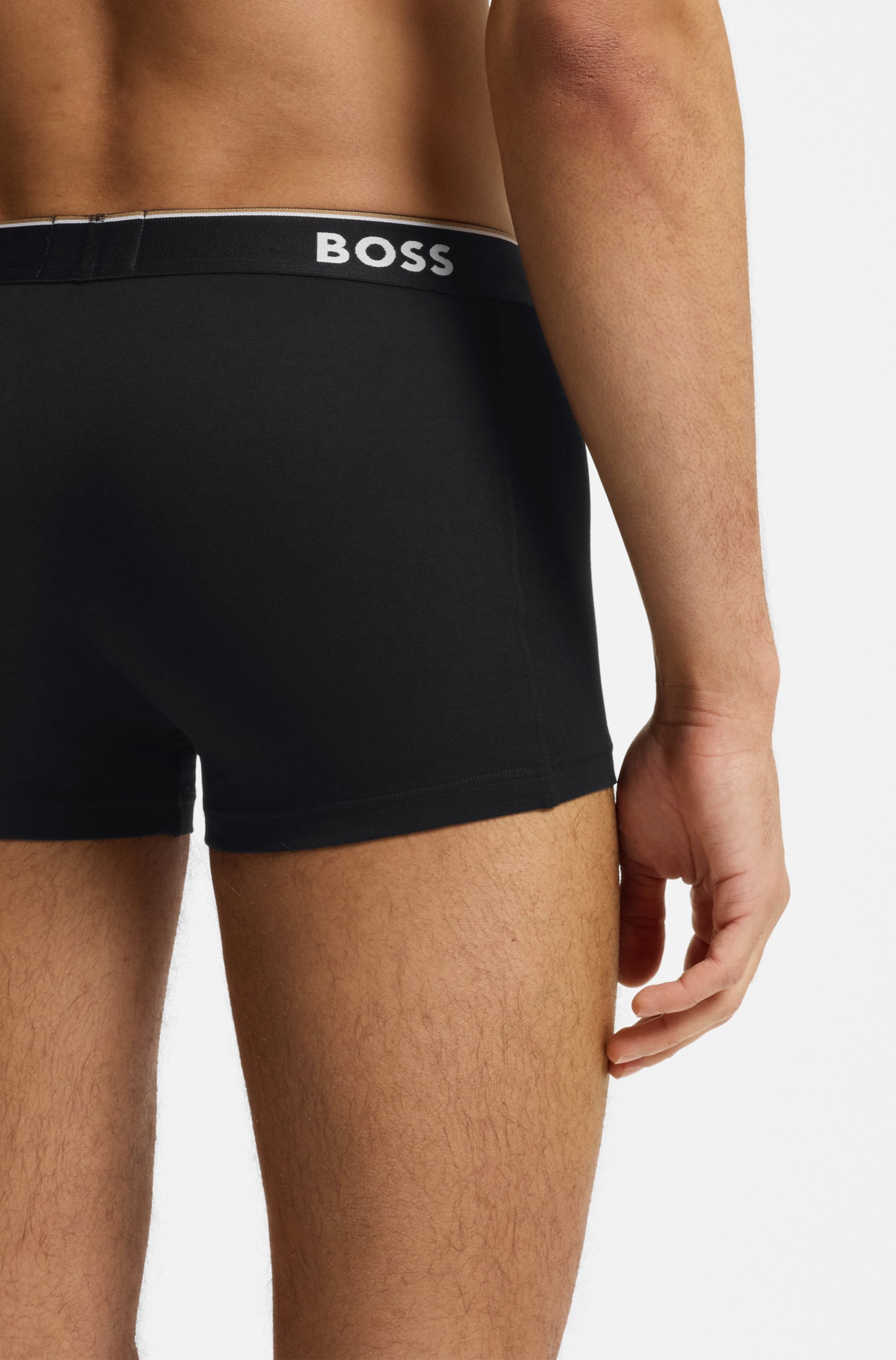 BOSS Tronc Paquet, 3 cuis aus Stretch-Baumwolle, elastischer Bund, mittlere Bundhöhe
