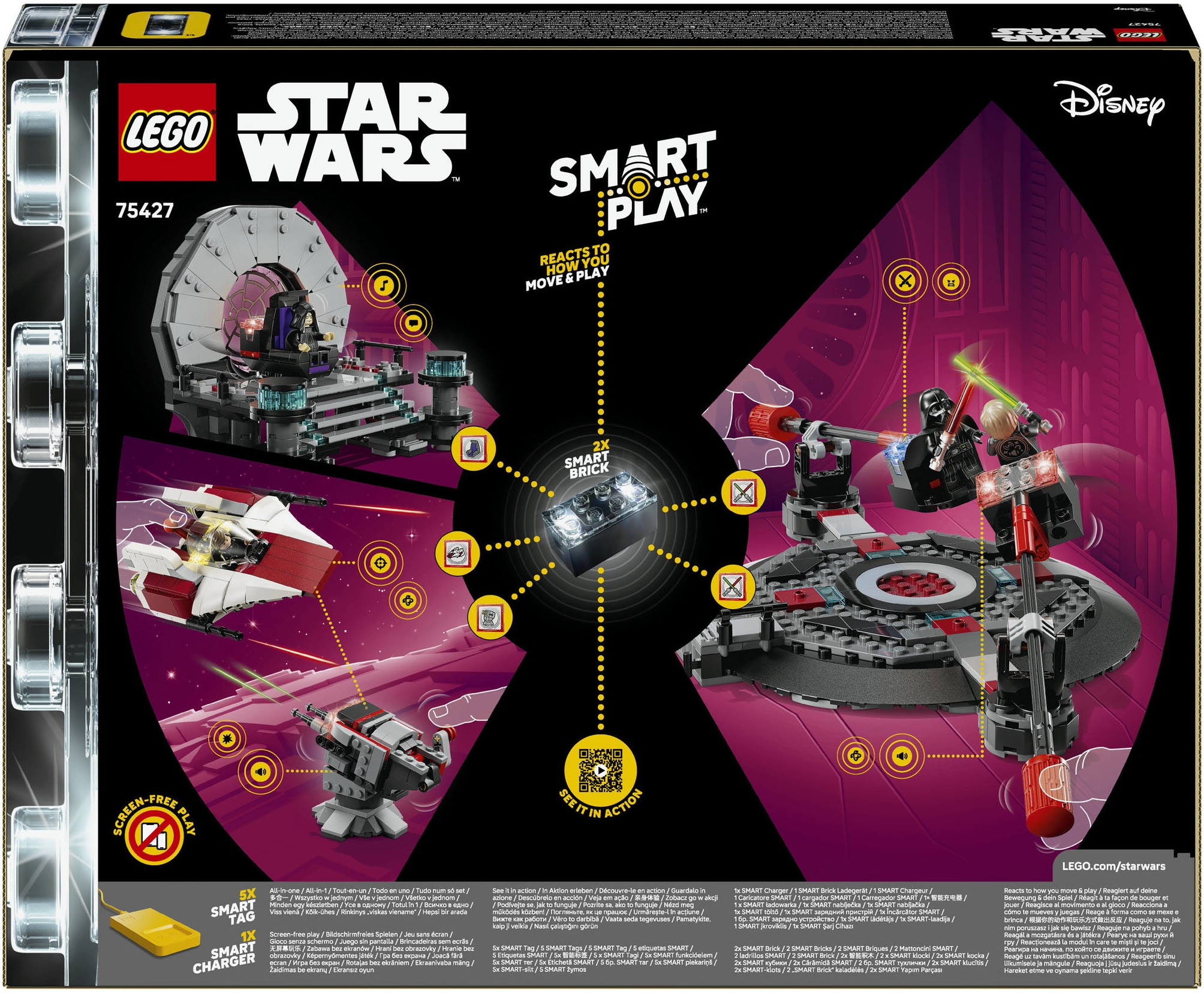 LEGO® Pions de construction »SMART Play: A-Wing und das Duell im Thronsaal (75427), LEGO Star Wars™« inklusive SMART Brick; mit Licht- und Soundeffekten