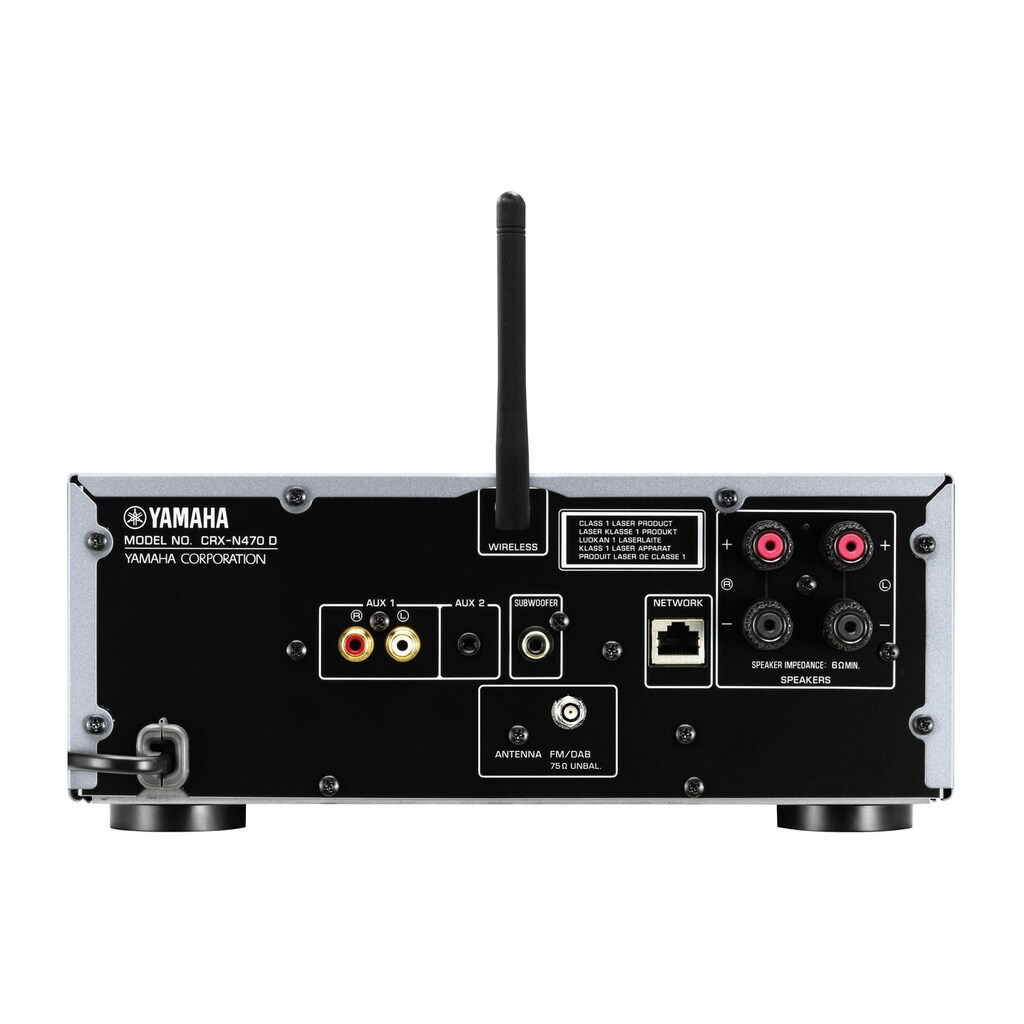 Yamaha Microanlage »MusicCast MCR-N470 DAB Schwarz«, (Bluetooth-WLAN Digitalradio (DAB+)-FM-Tuner)