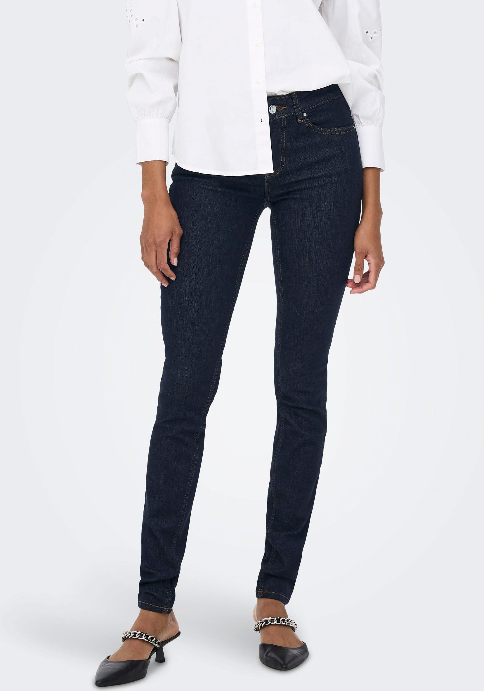 Skinny-fit-Jeans »ONLBLUSH MID SK STAYBLUE DNM REA023«