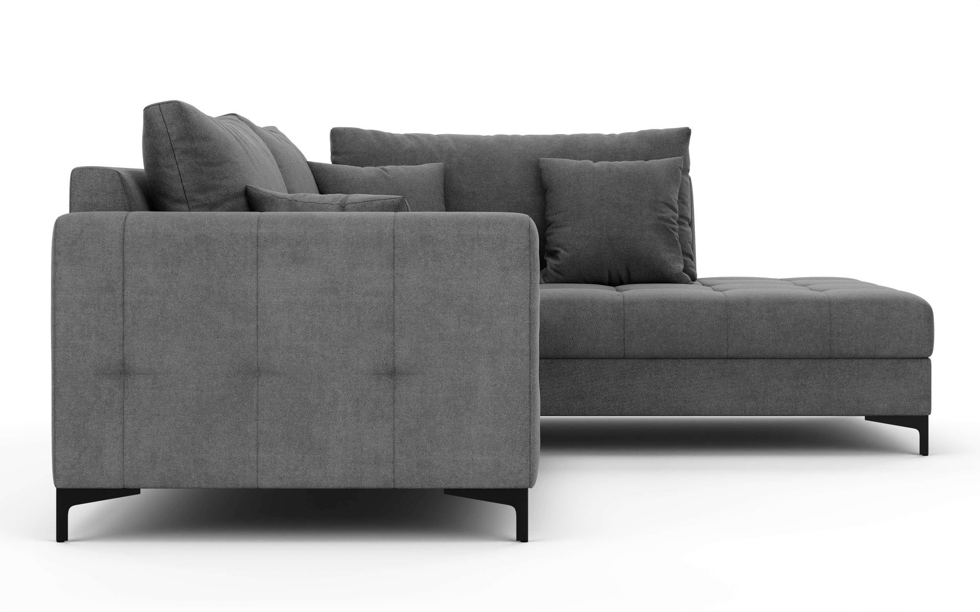 GOODproduct Canapé d'angle »LEEVKE Design-Sofa mit Ottomane rechts/links bestellbar, Breite 232 cm« in vielen modernen Farben erhältlich, belastbar bis 480 kg
