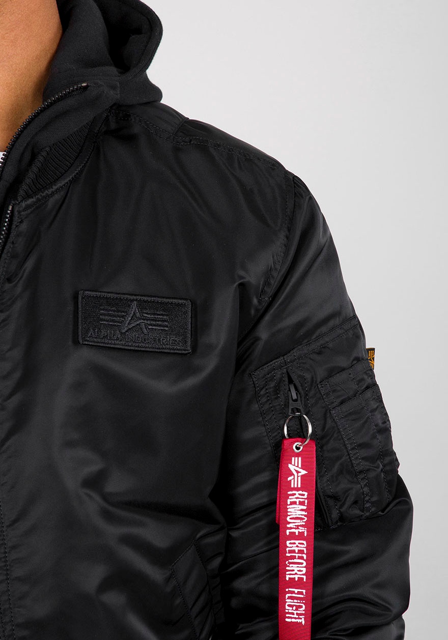 Alpha Industries Bomberjacke »MA-1 ZH Back Print«, mit Kapuze