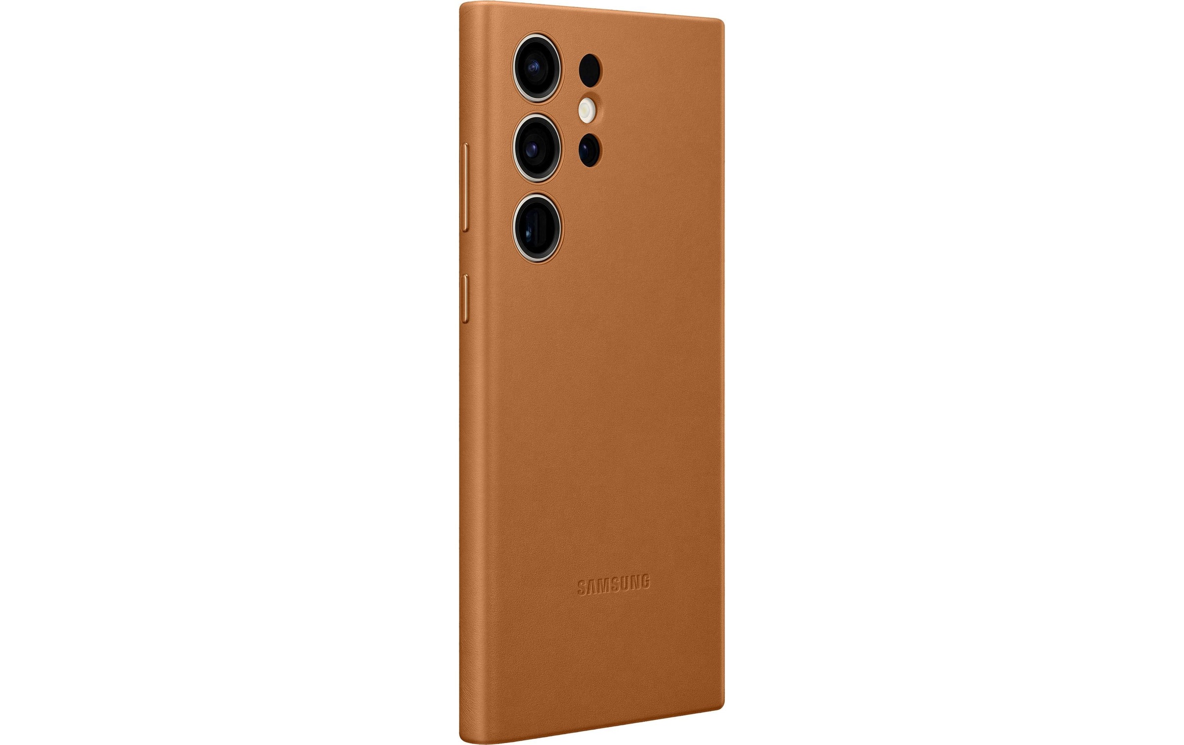 Handyhülle »Leather Cover Camel«, Samsung Galaxy S23 Ultra
