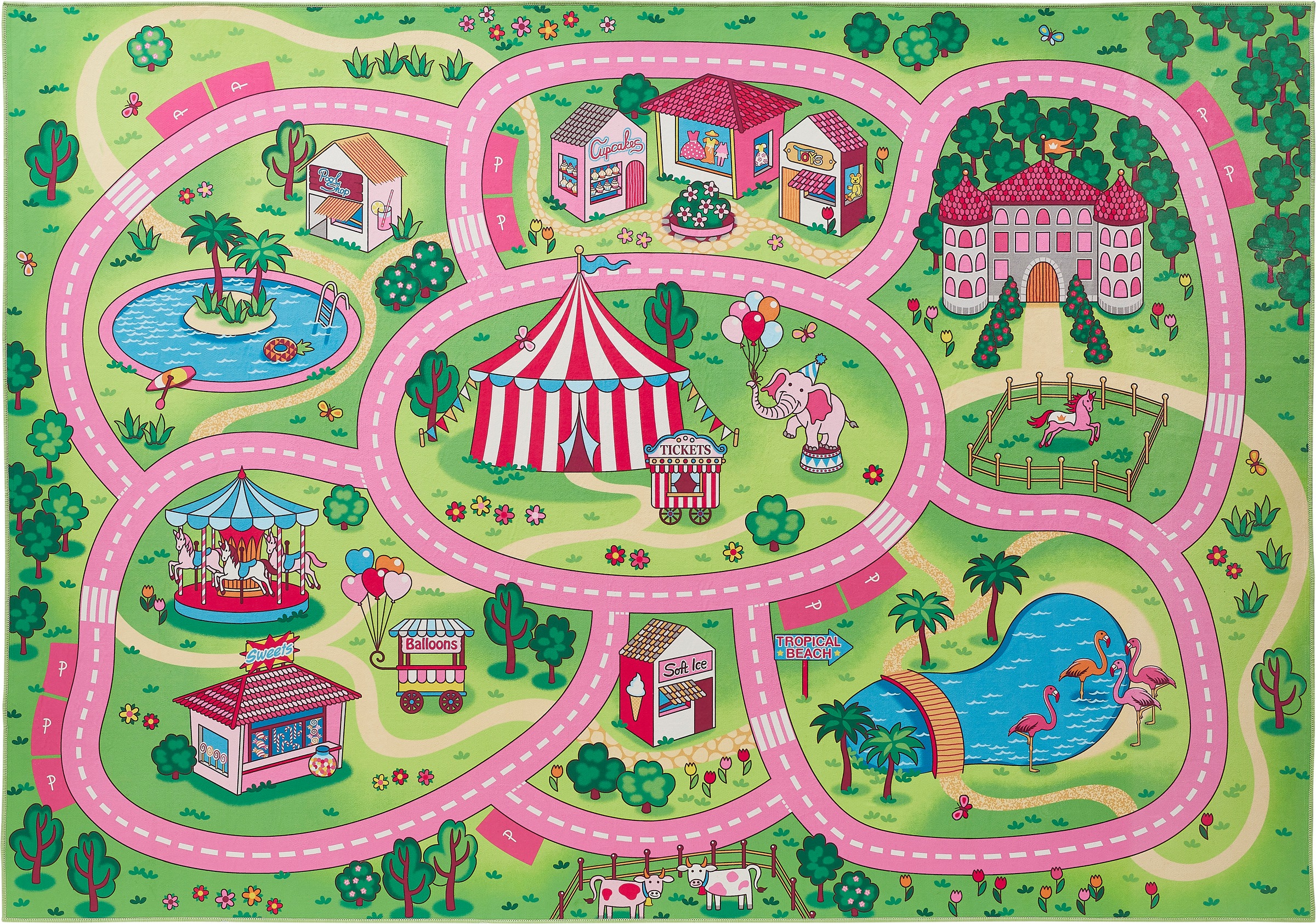 Image of Andiamo Kinderteppich "Street" rechteckig 5 mm Höhe Strassen-Spiel-Teppich, weiche Spielunterlage, rutschhemmend