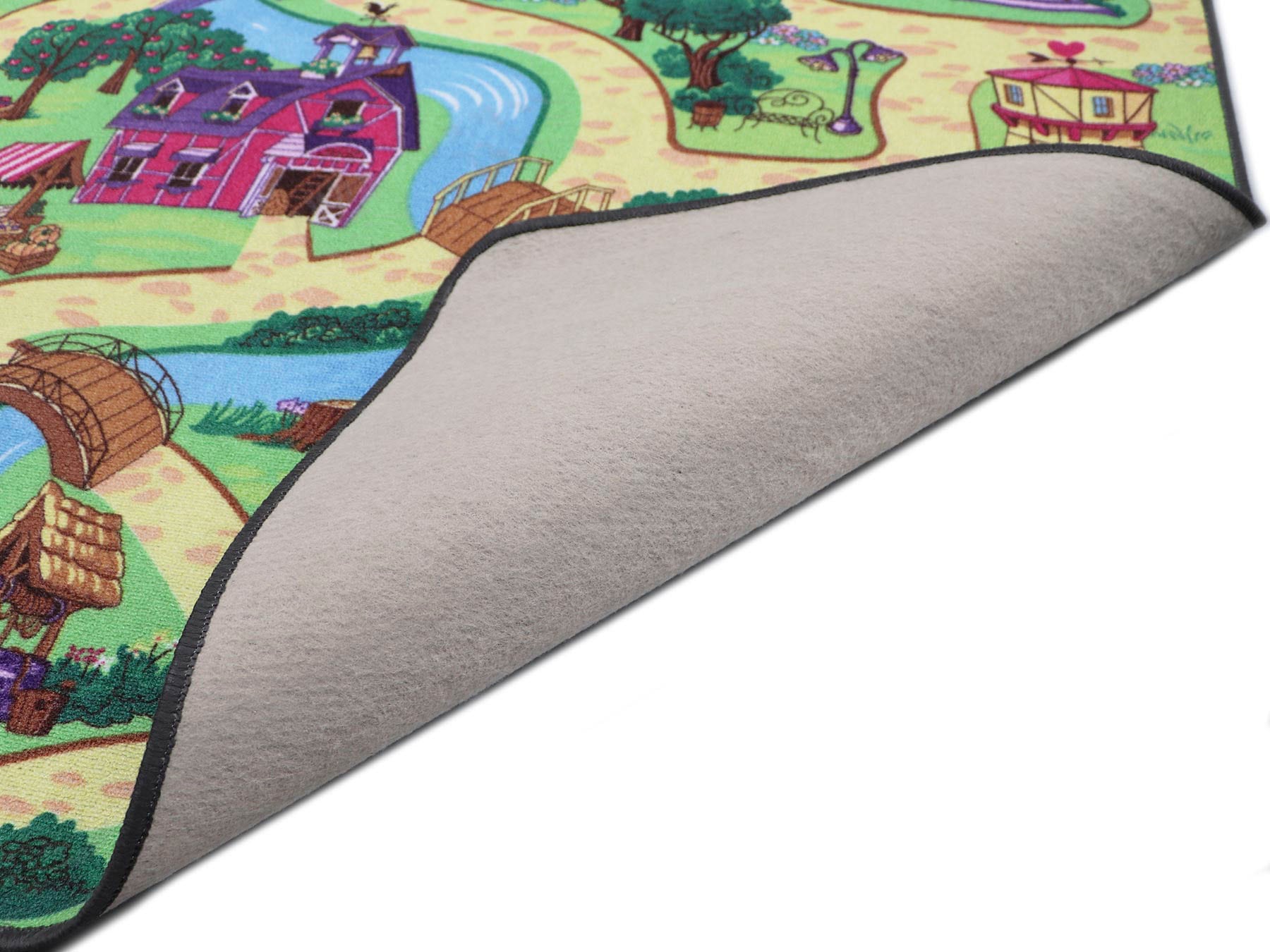 Primaflor-Ideen in Textil Kinderteppich »Spielteppich CANDY TOWN«, rechteckig, 6,5 mm Höhe, Kurzflor, Strassen-Spiel-Teppich, Kinderzimmer