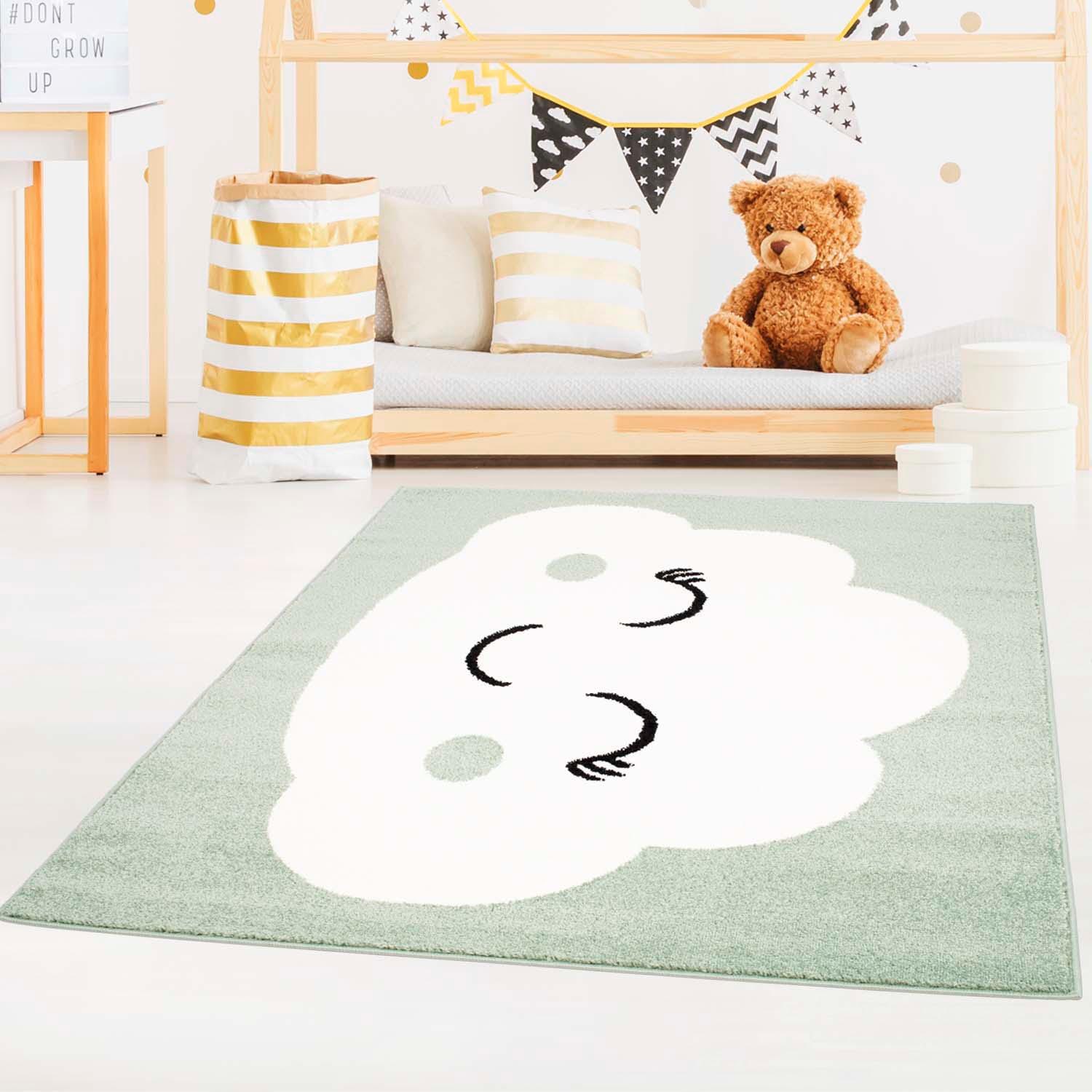 Carpet City Kinderteppich »Bubble Kids 1324«, rechteckig, 11 mm Höhe, Spielteppich, Wolke, Weicher Flor, Pflegeleicht, Kinderzimmer