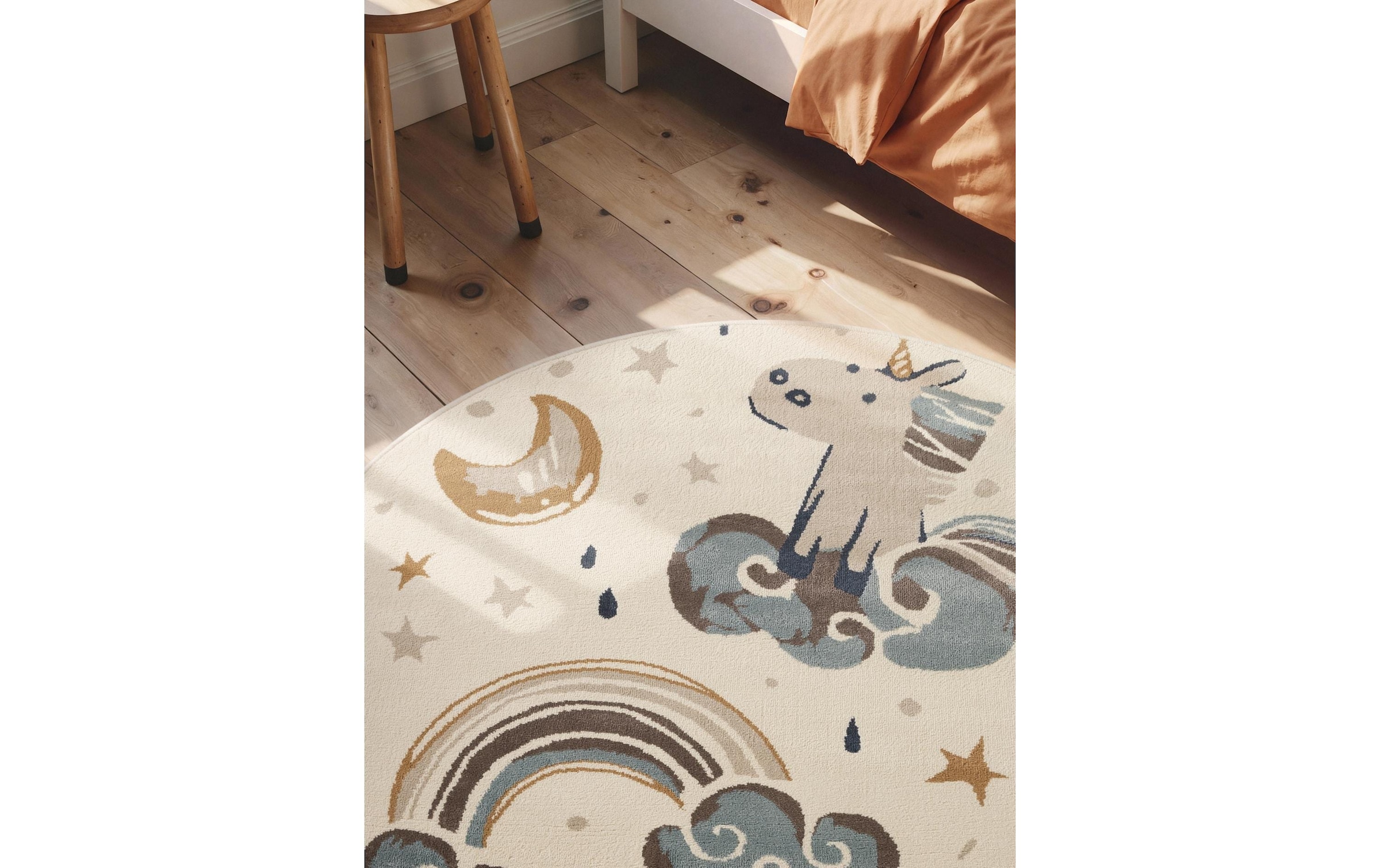HANSE Home Kinderteppich »Einhorn« rund 10 mm Höhe Pflegeleicht, Weich, Kinderzimmer, Spielteppich, Spielunterlage