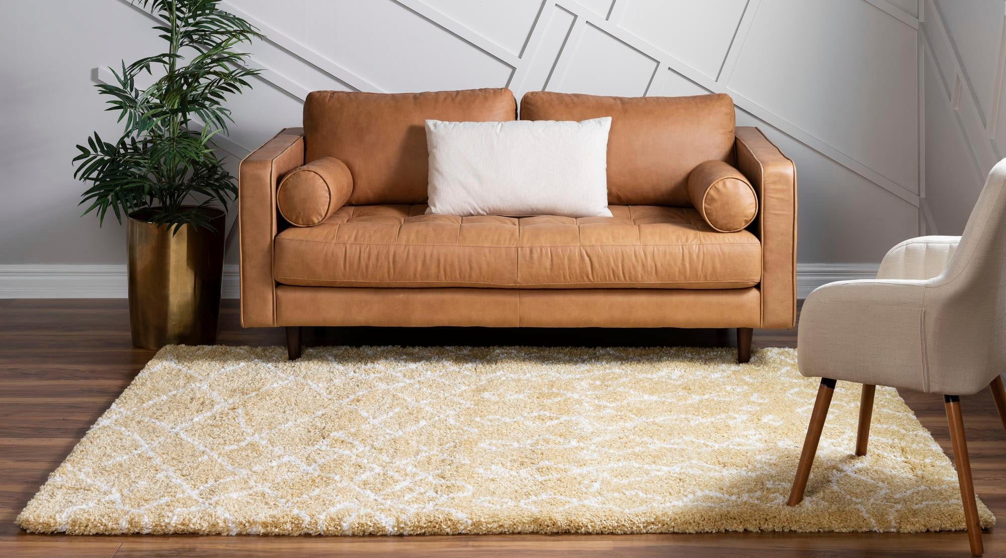 Myflair Möbel & Accessoires Hochflor-Teppich »Temara Shag, LAGERRÄUMUNG!«, rechteckig, 51 mm Höhe, gewebt, Scandi Design, ideal im Wohnzimmer & Schlafzimmer