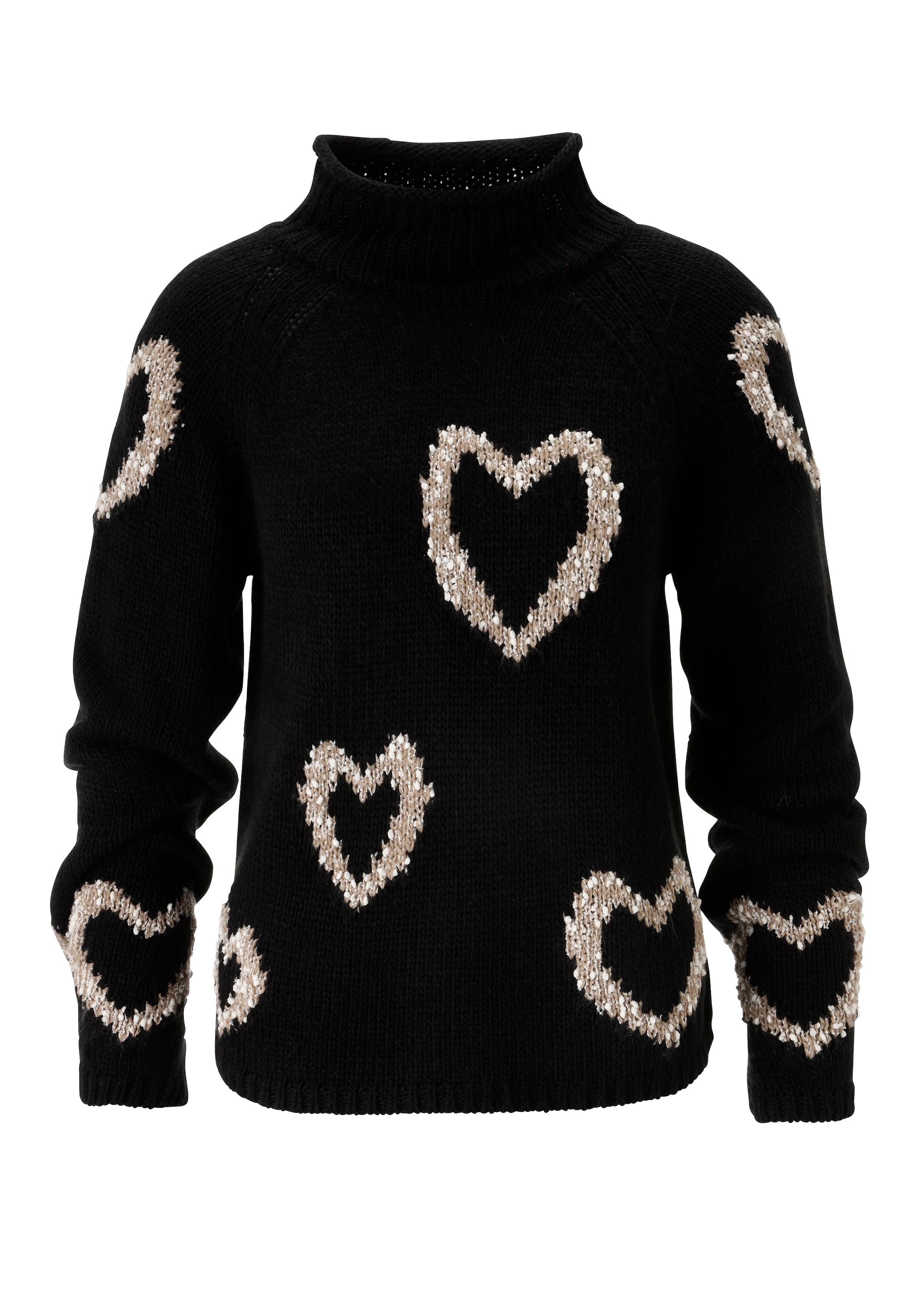 Aniston CASUAL Pull en tricot mit eingestrickten Herzen - NEUE KOLLEKTION