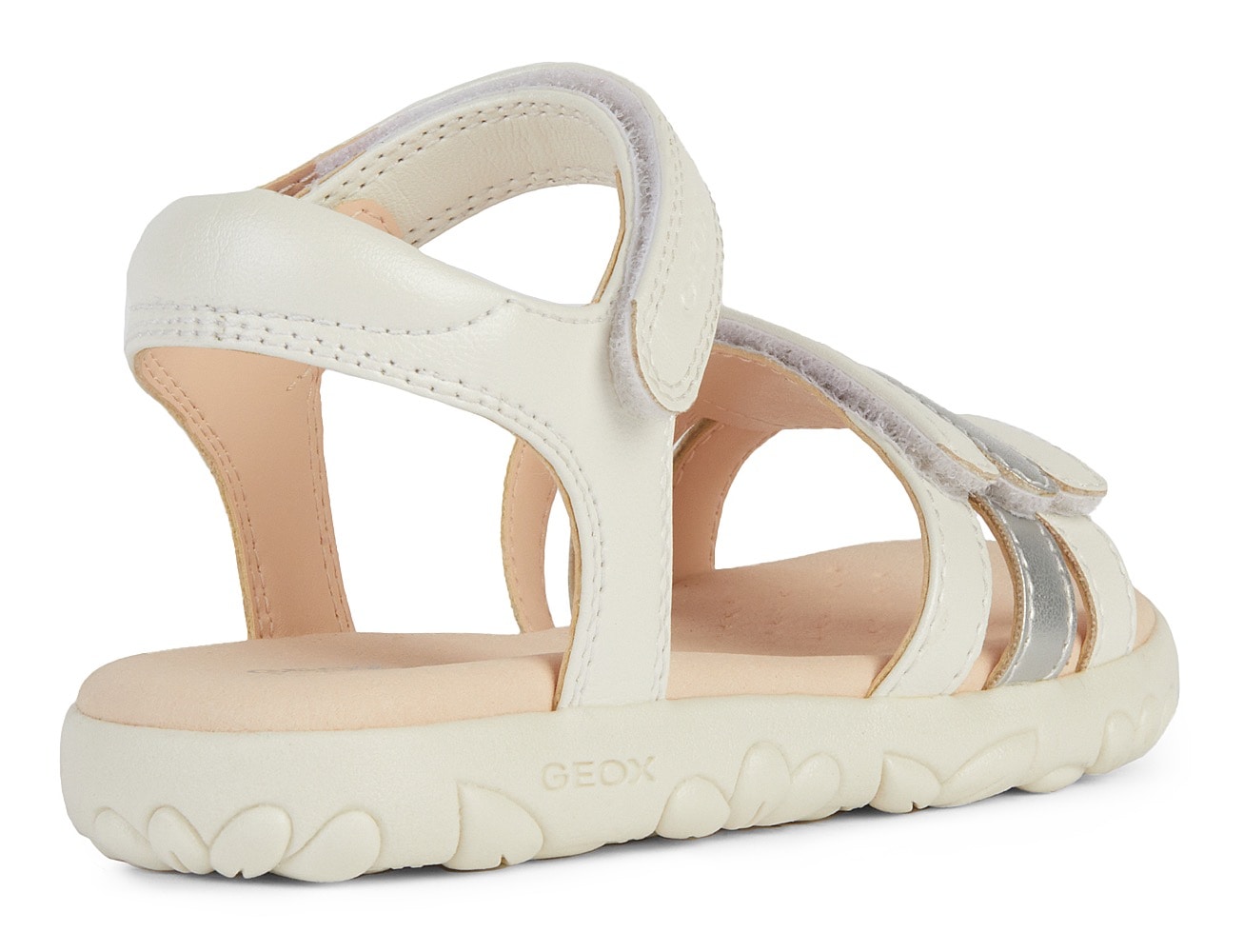 Geox Sandale »J SANDAL HAITI GIRL«  , Glitzersandale, Klettschuh im Metallic Look