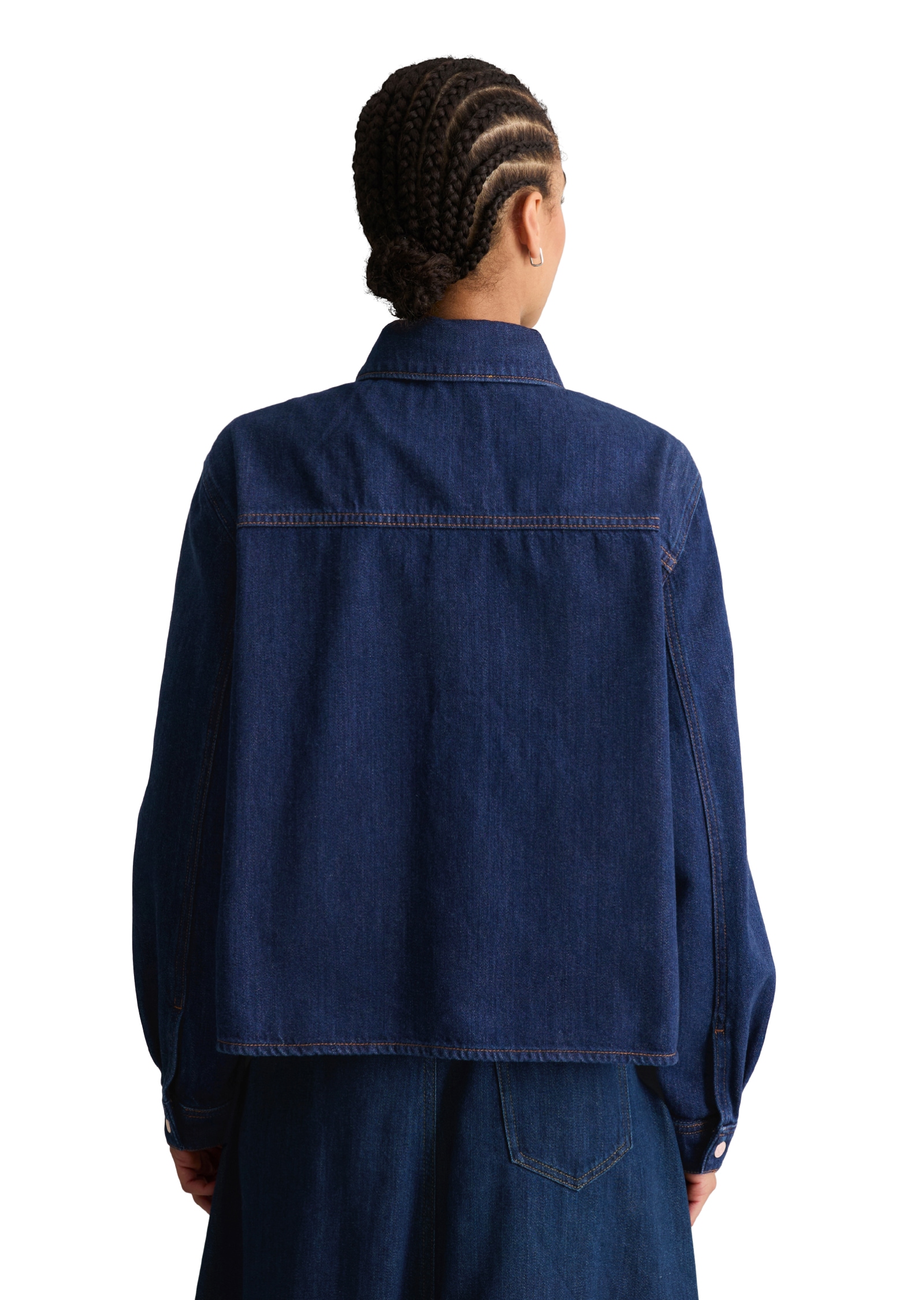 Marc O'Polo DENIM Blouse en jean court fabriqué avec Orange Fiber