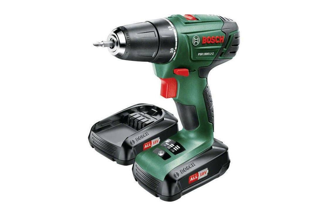 BOSCH Akku-Bohrmaschine »PSR 1800 L«, Mit zweitem Akku/Ladegerät/im Koffer