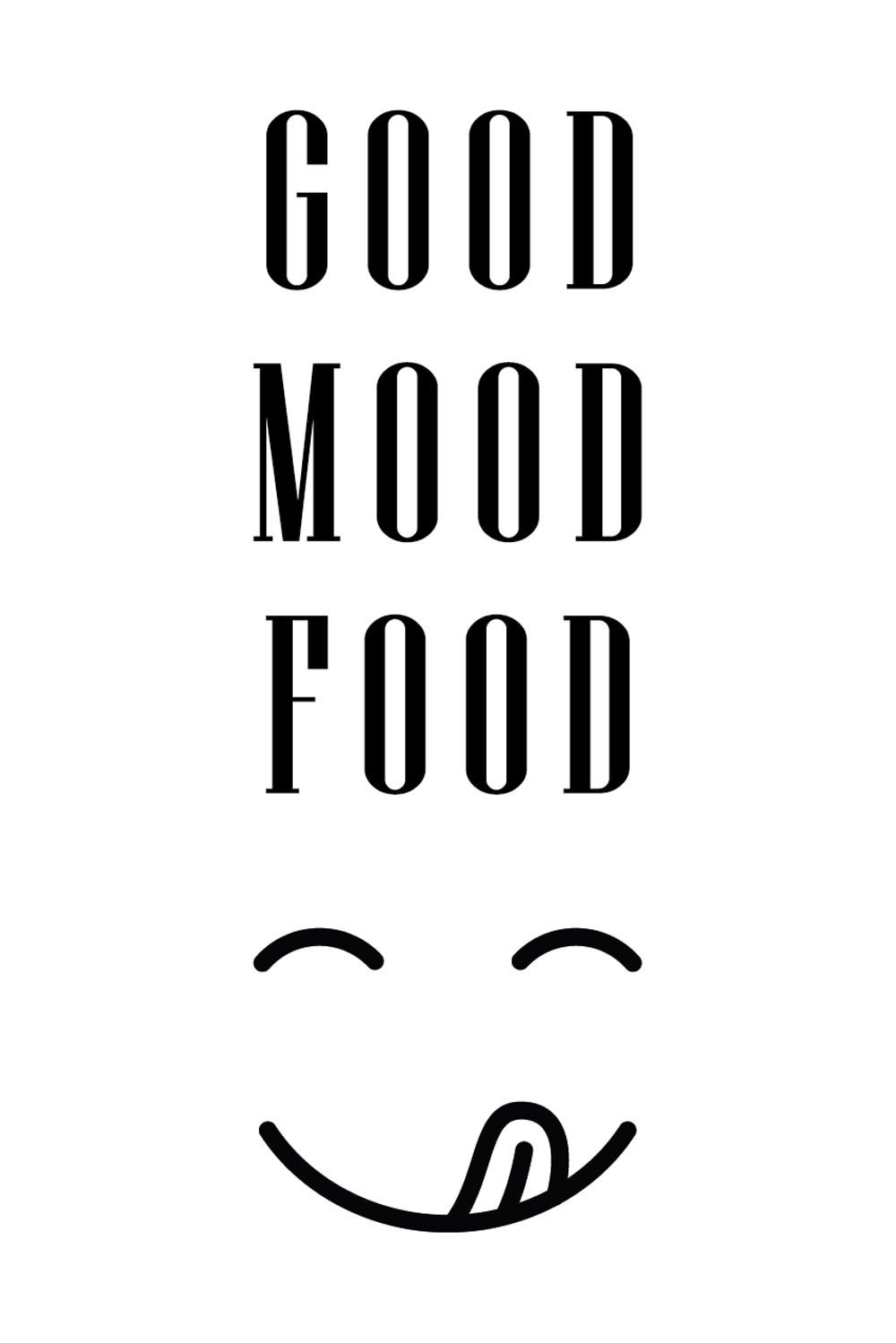 queence Wanddekoobjekt »GOOD MOOD FOOD«, Schriftzug auf Stahlblech  versandkostenfrei auf