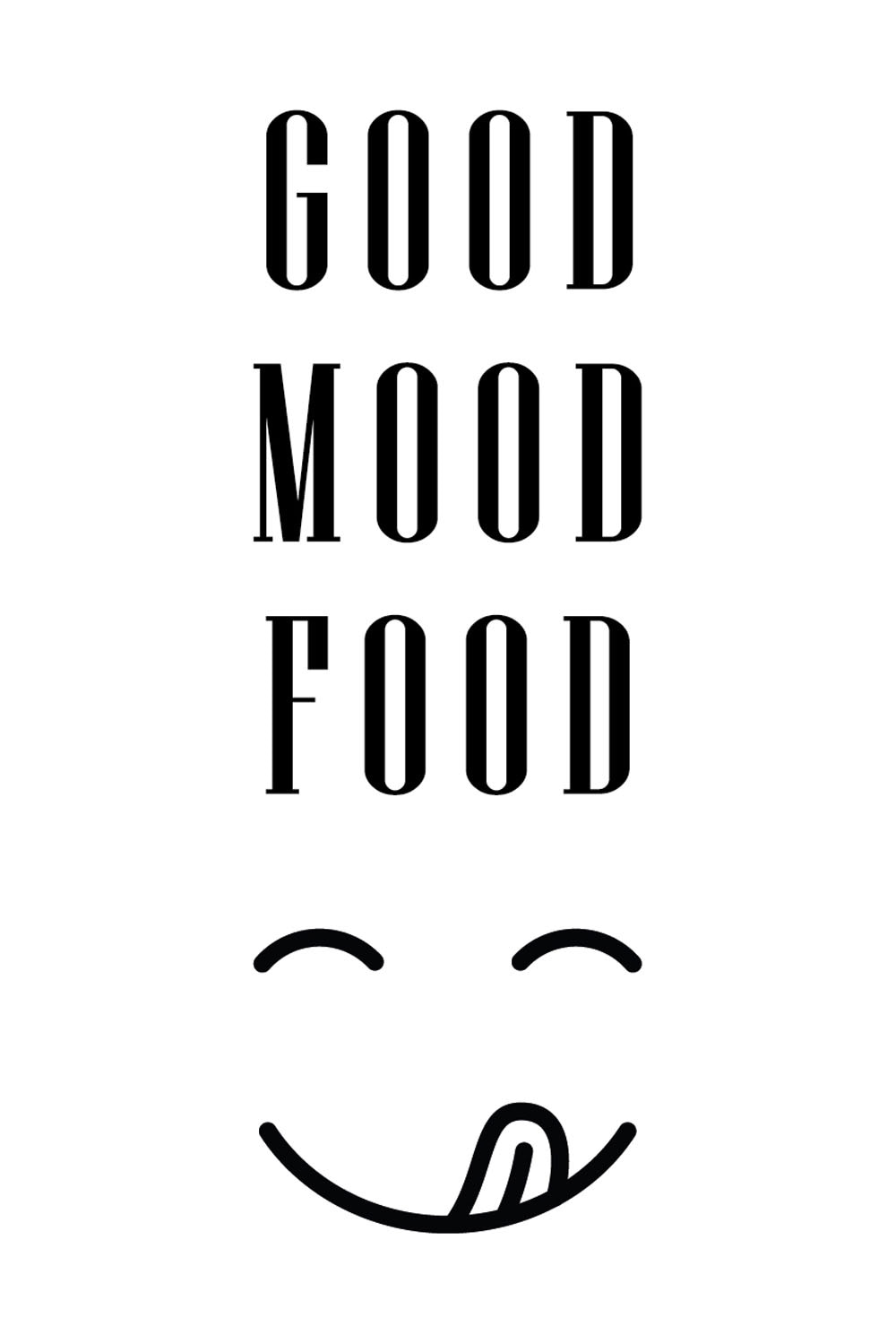 queence Wanddekoobjekt »GOOD MOOD FOOD«, versandkostenfrei Stahlblech auf auf Schriftzug