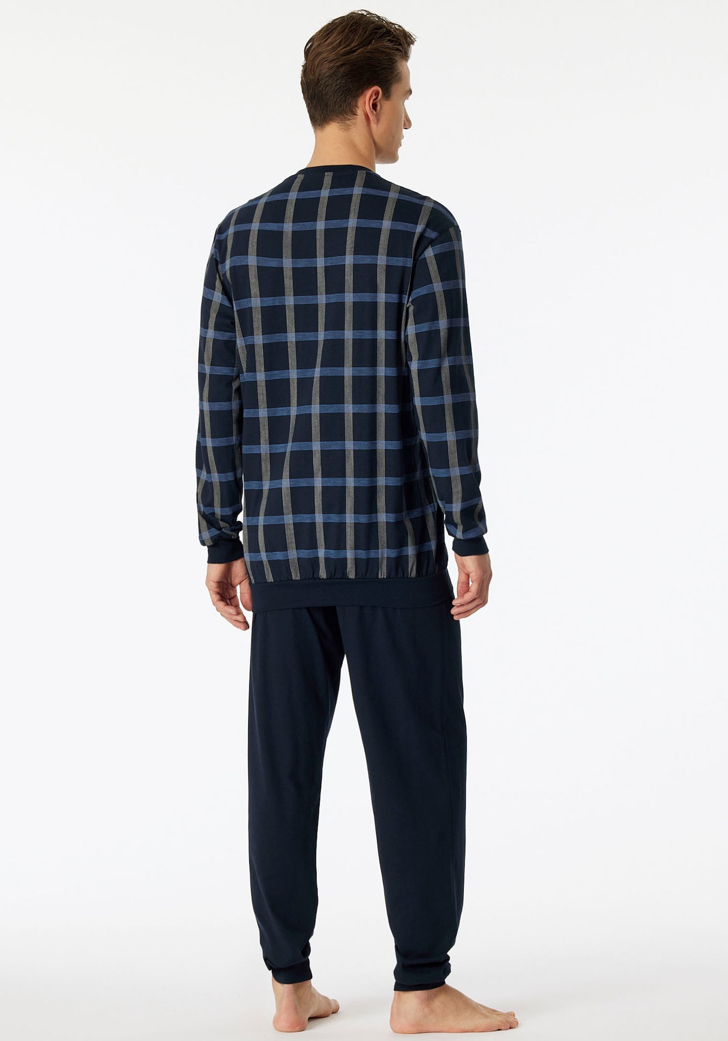 Schiesser Pyjama »"Comfort Nightwear"«, (2 tlg.), mit klassischem Karo-Muster und aufgesetzter Brusttasche