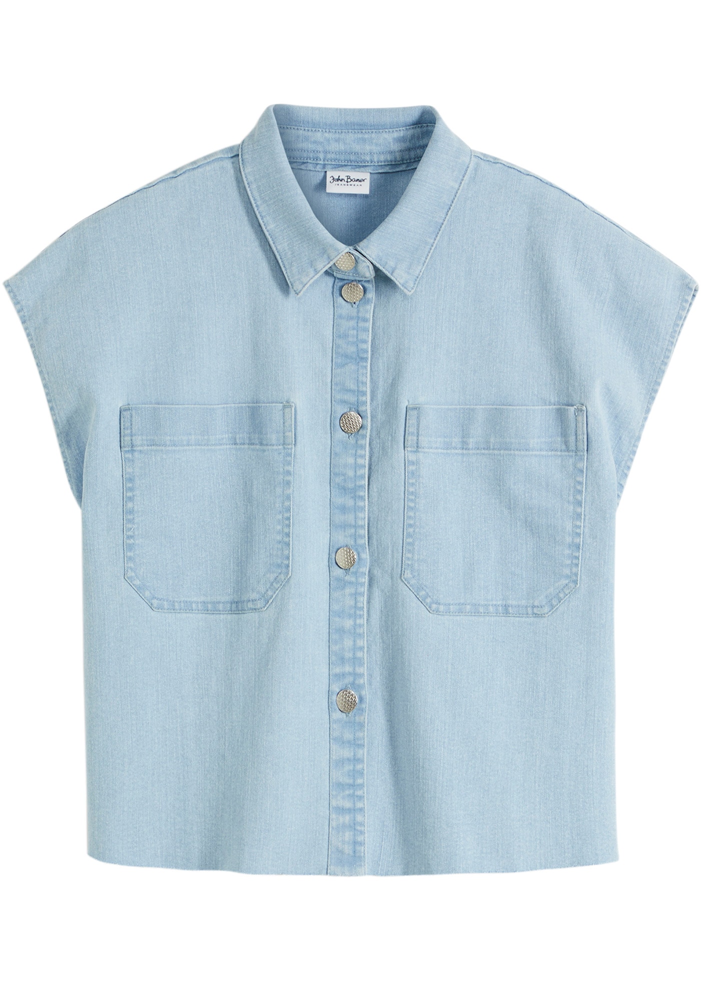 bonprix Blouse en jean »Kurze Boxy-Jeansbluse« Kurze Boxy-Jeansbluse