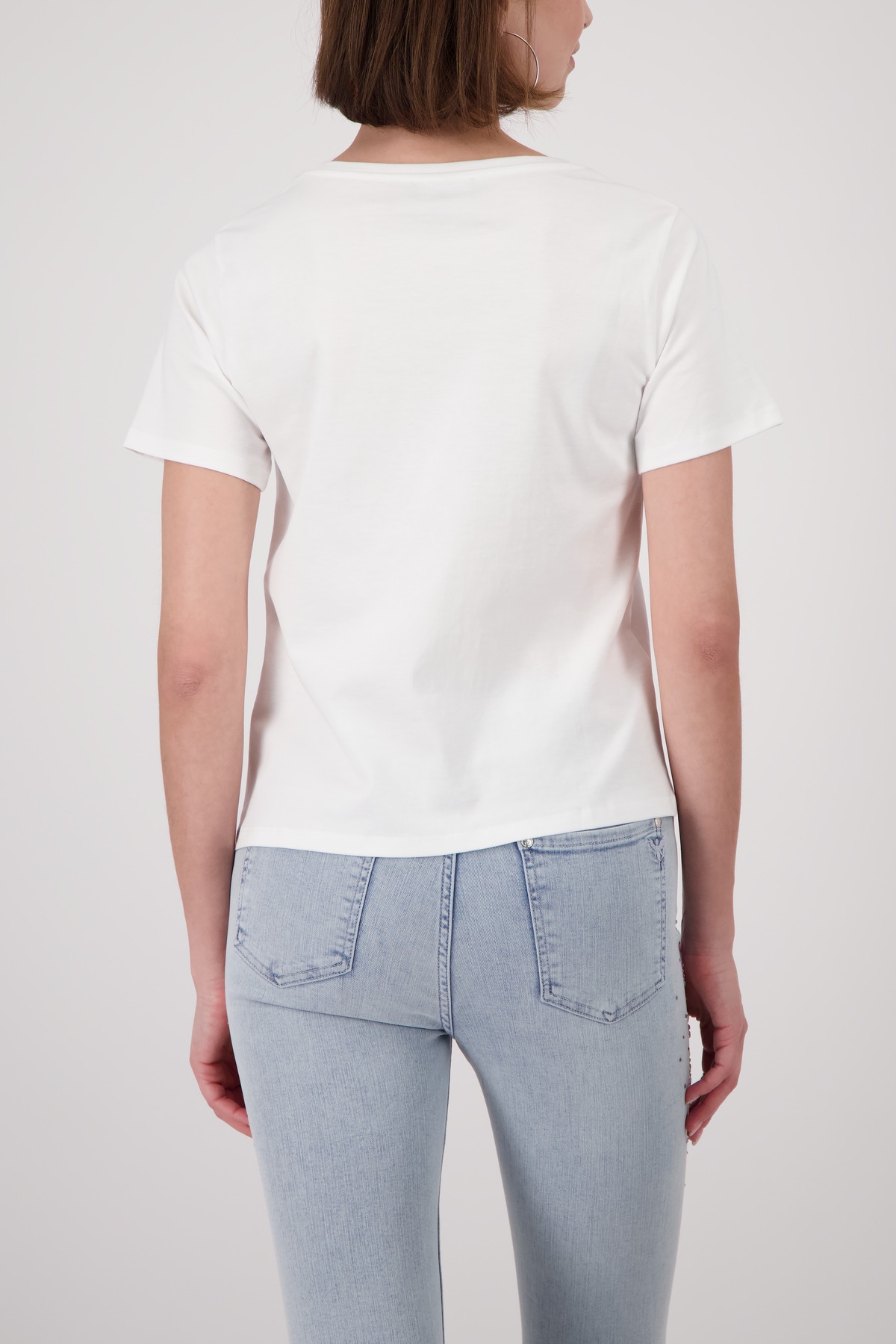 Monari Shirt à col rond »Shirt Frauen gezeichnet« avec imprimé femme