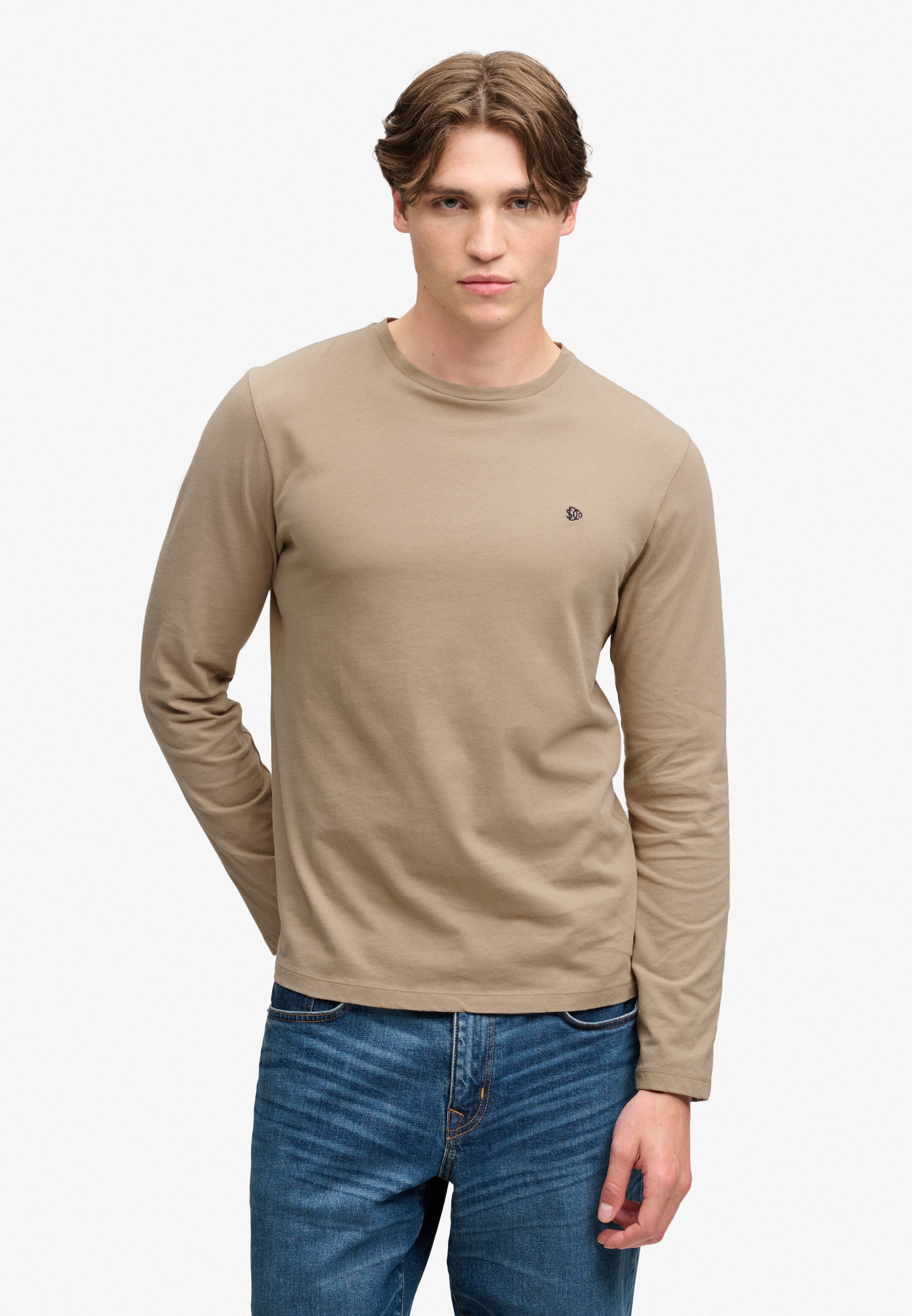 Image of Superdry Langarmshirt "CLASSIC ESSENTIAL SDCO TOP" Baumwolle, relaxed fit