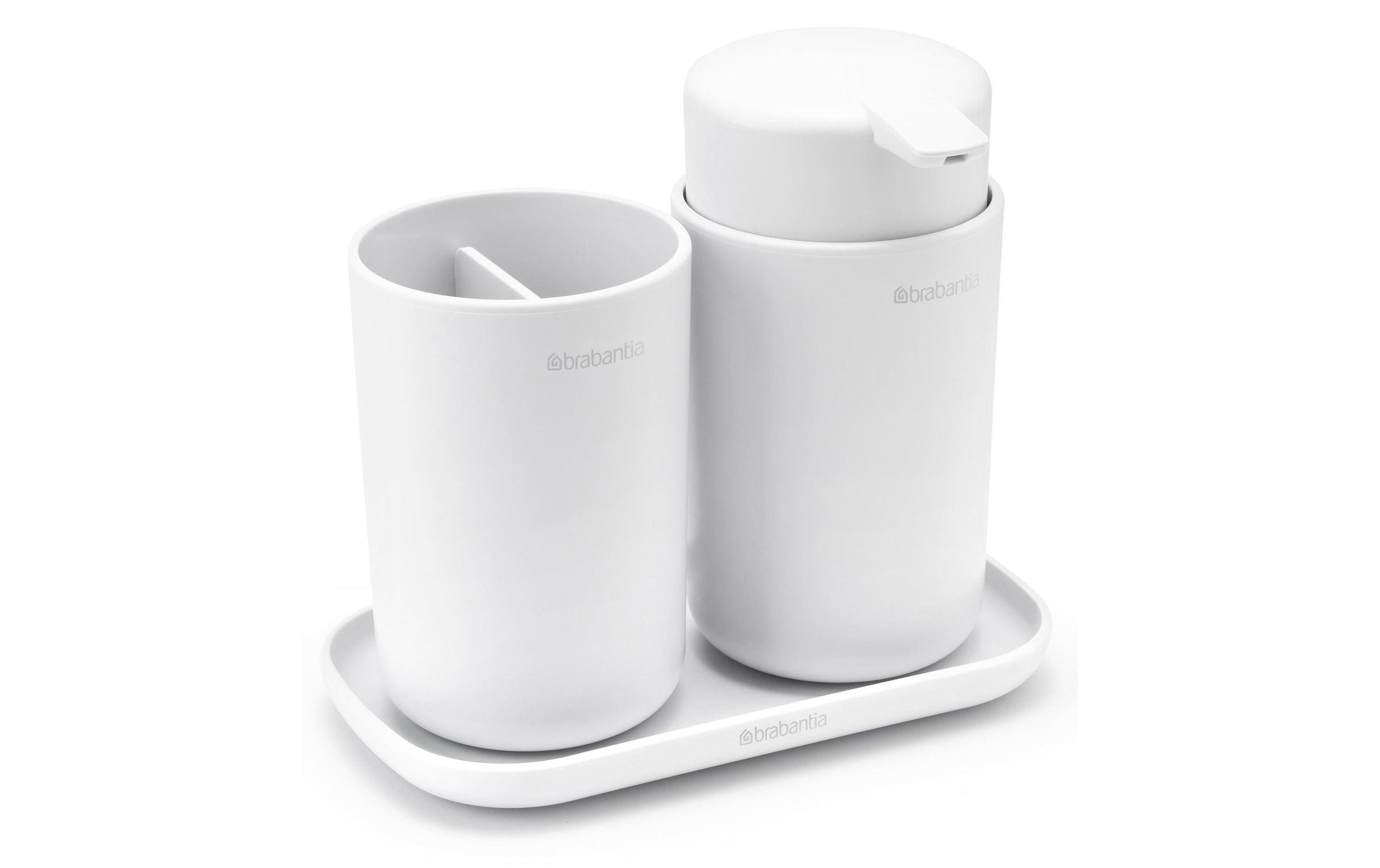 Brabantia Badaccessoire-Set »ReNew mit Zahnputzbecher und Schale Weiss«
