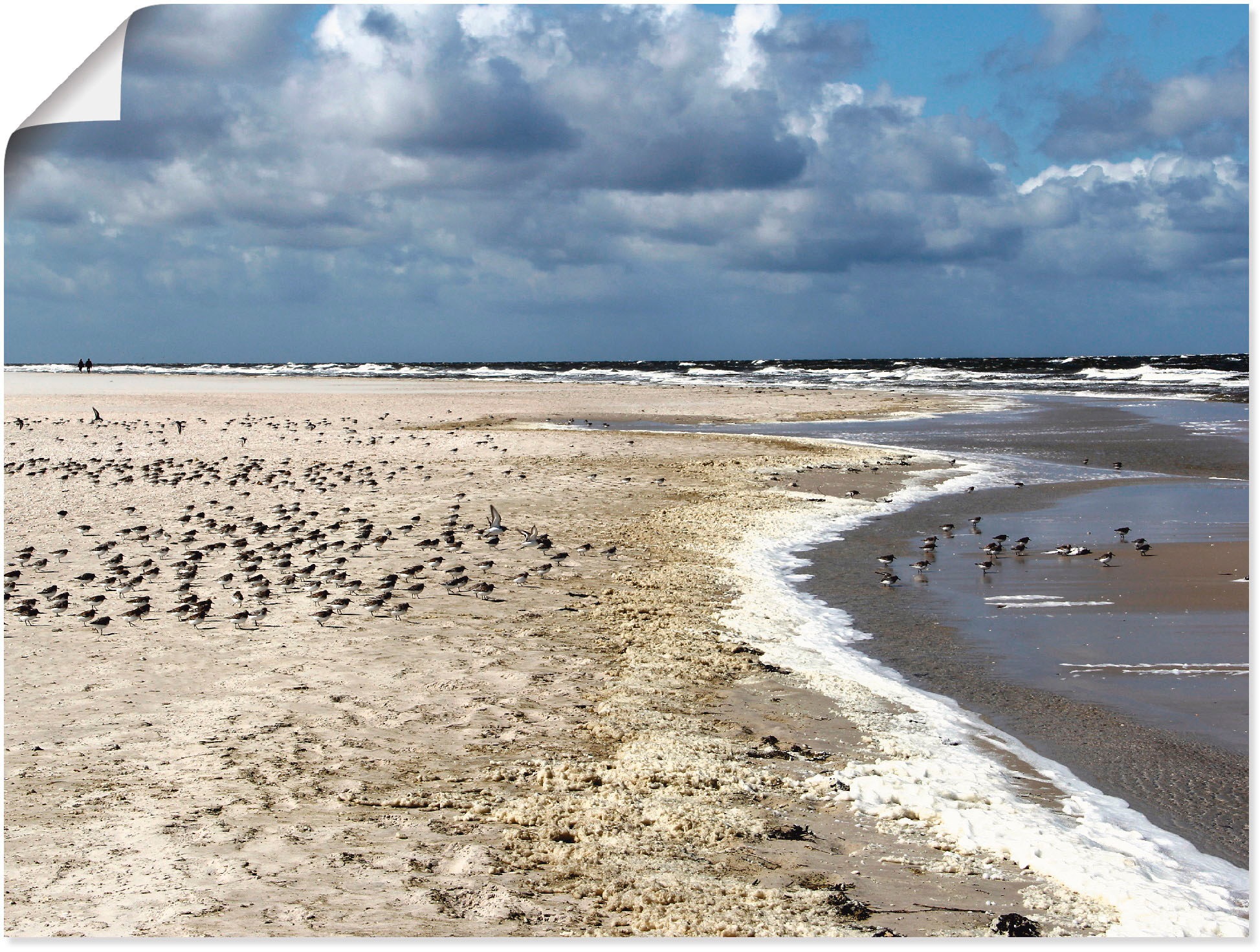 Image of Artland Wandbild »Am schönen Nordseestrand«, Strand, (1 St.), in vielen Grössen & Produktarten -Leinwandbild, Poster, Wandaufkleber / Wandtattoo auch für Badezimmer geeignet bei Ackermann Versand Schweiz