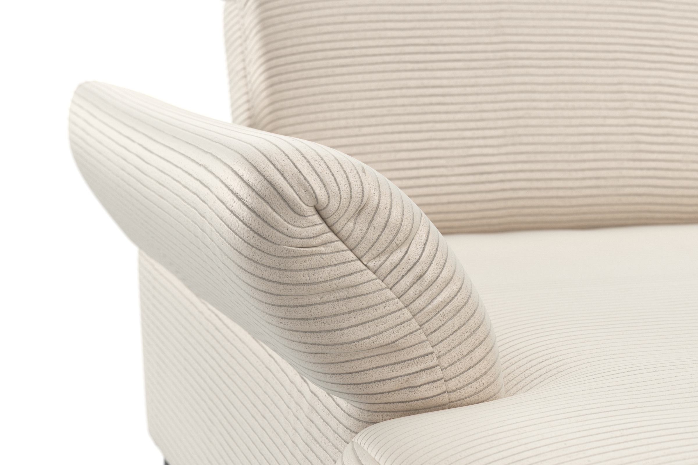 INOSIGN Wohnlandschaft »Coco U-Form«, Sitztiefen-, Arm- und Kopfteilverstellung, Cord-Bezug, Fusshöhe 15 cm