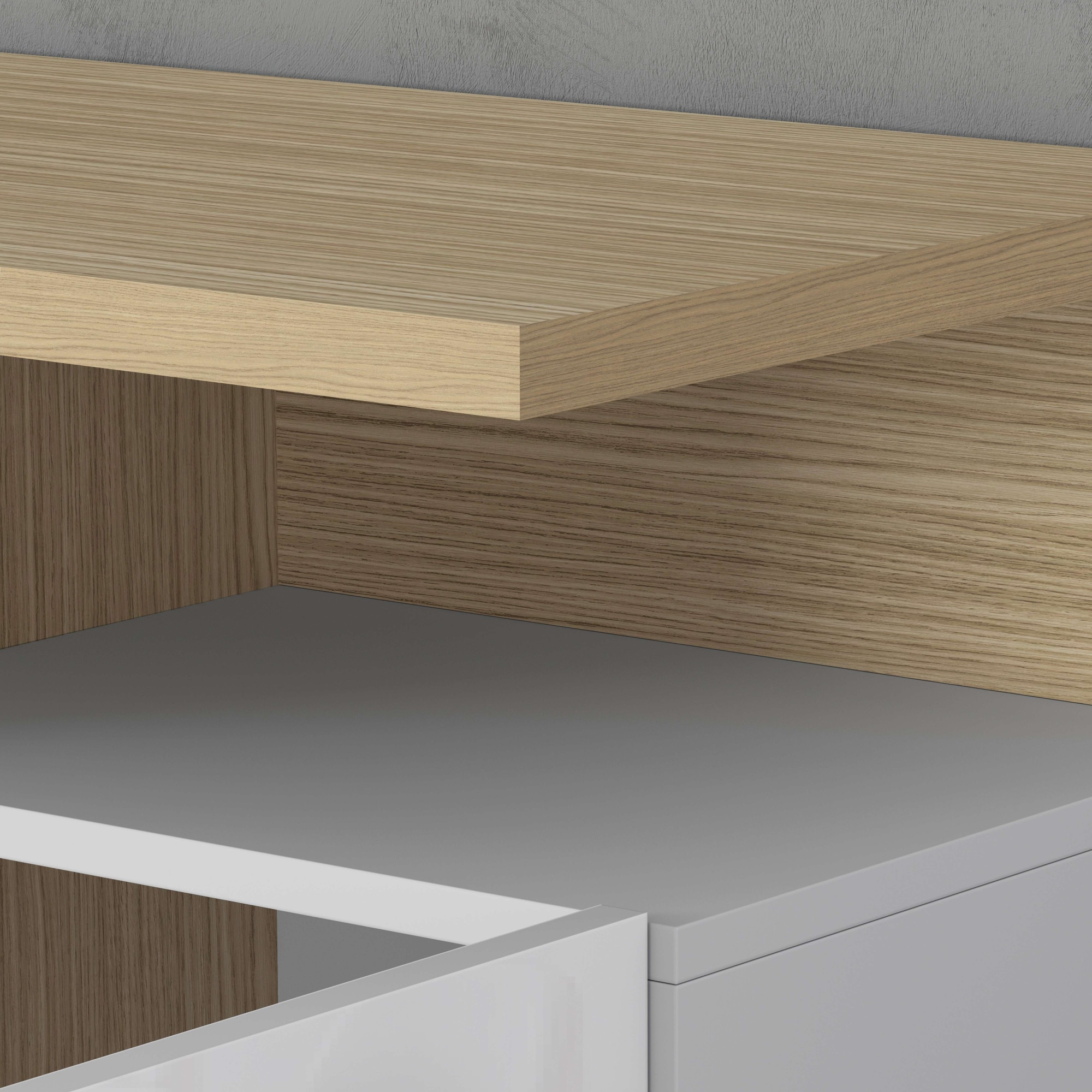 GOODproduct »Highboard ETHOS, Kommode, Schrank, Kredenz« 1 cuis tlg. Avec 4 portes pivotantes, 9 compartiments intérieurs et 2 compartiments extérieurs, L.130 cm
