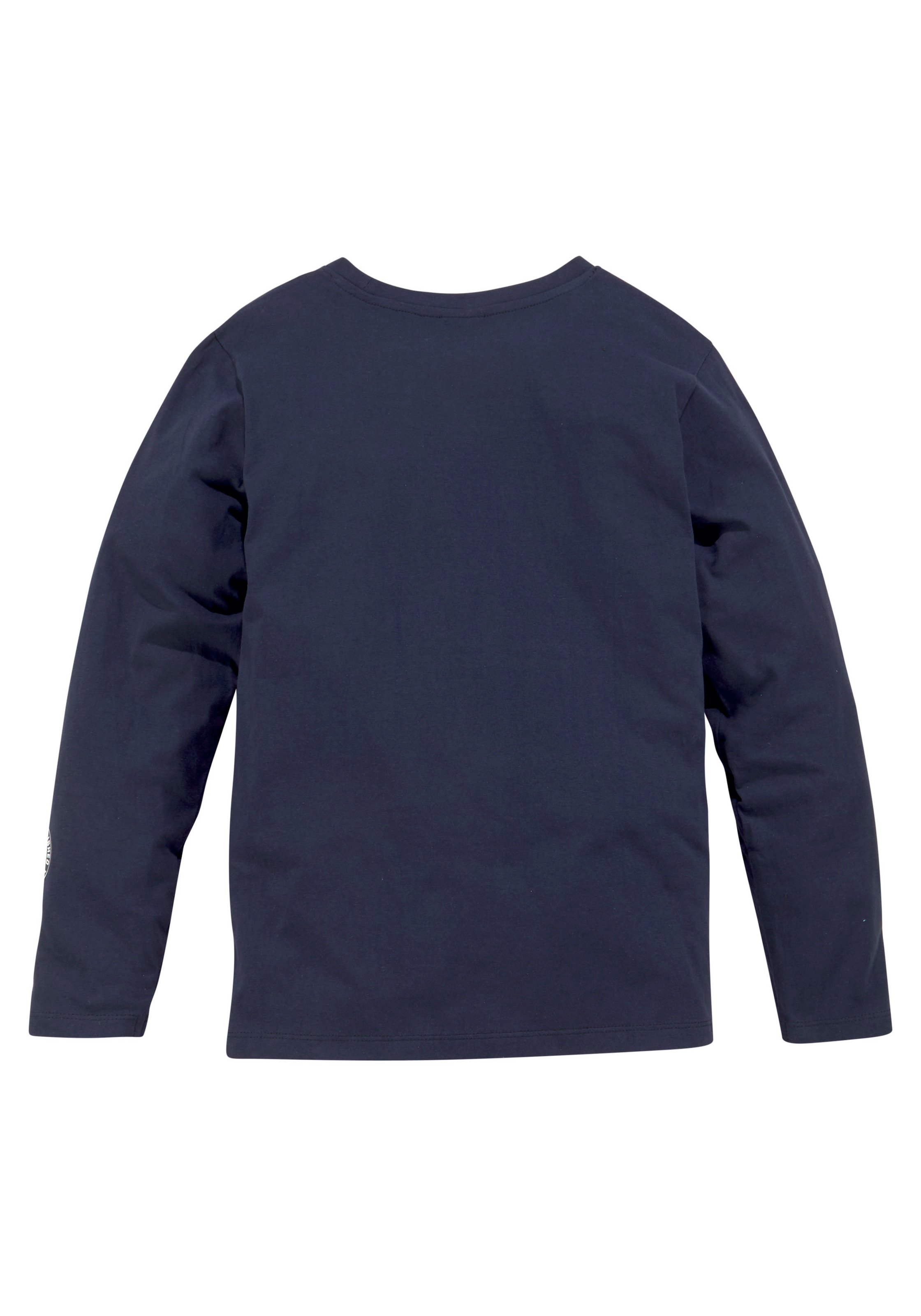 KangaROOS Langarmshirt »Im tollem Colorblocking-Design«, Langarm, Basic-Passform, mit auffälligem Druck