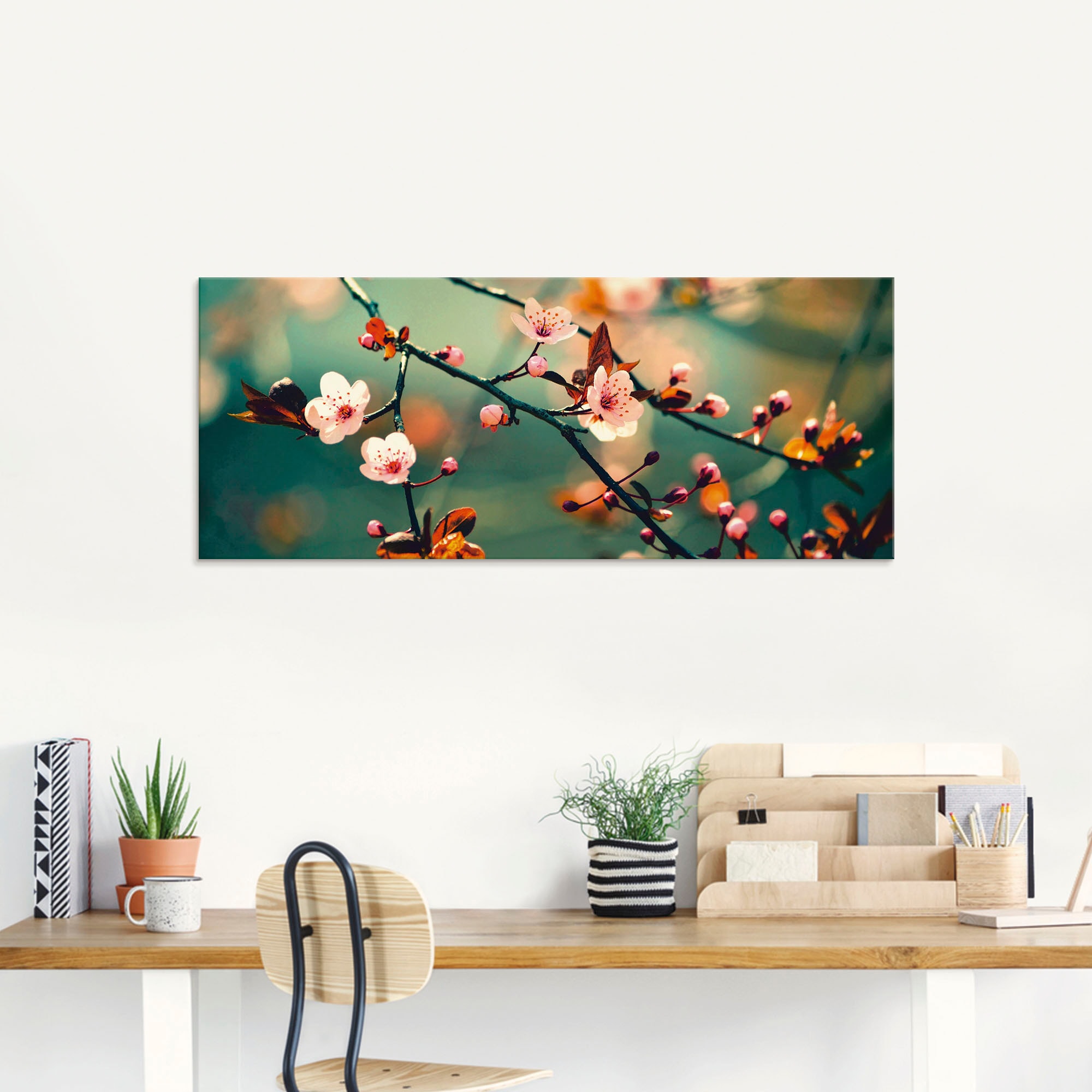 Artland Glasbild »Japanische Kirsch Sakura Blumen«, Blumen, (1 St.), in verschiedenen Grössen