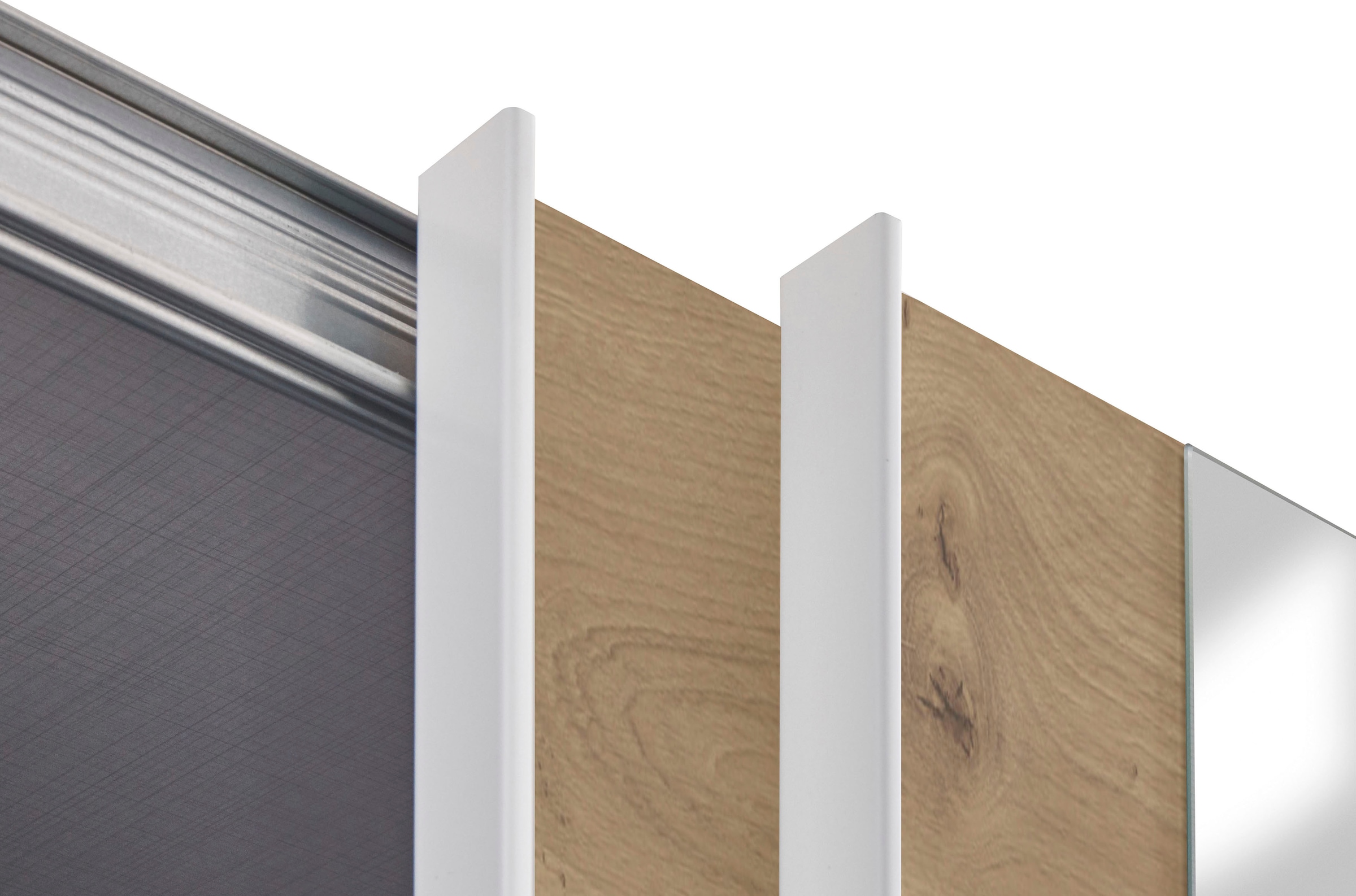 Wimex Armoire à portes coulissantes »Norderstedt« INKLUSIVE 2 Stoffboxen und 2 zusätzliche Einlegeböden, mit Glastür