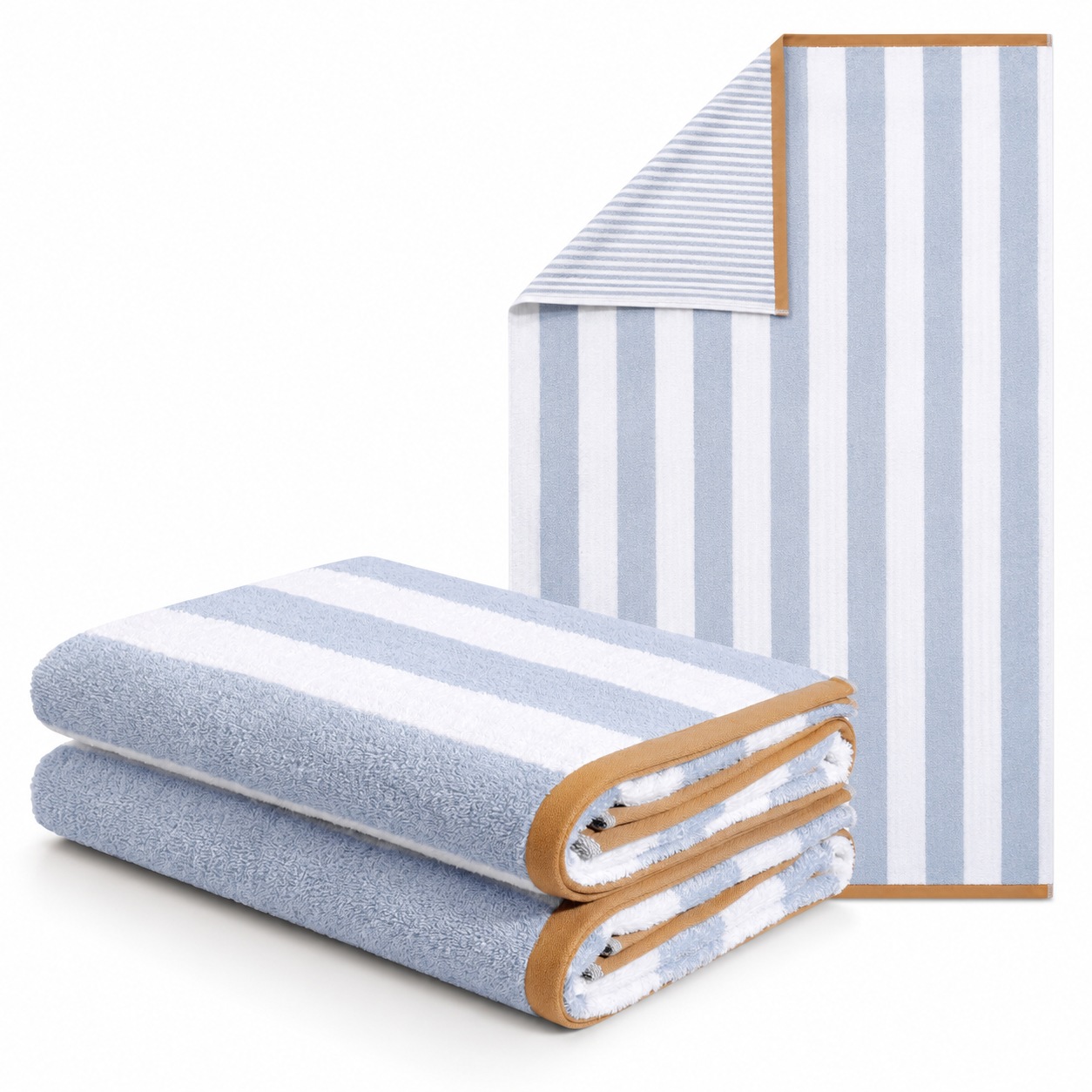 Image of GOODproduct Strandtuch "Elenna, 100% Baumwolle, flauschig und weich, 500 gr/m²" Strandtücher 90x180cm, Streifen, modern