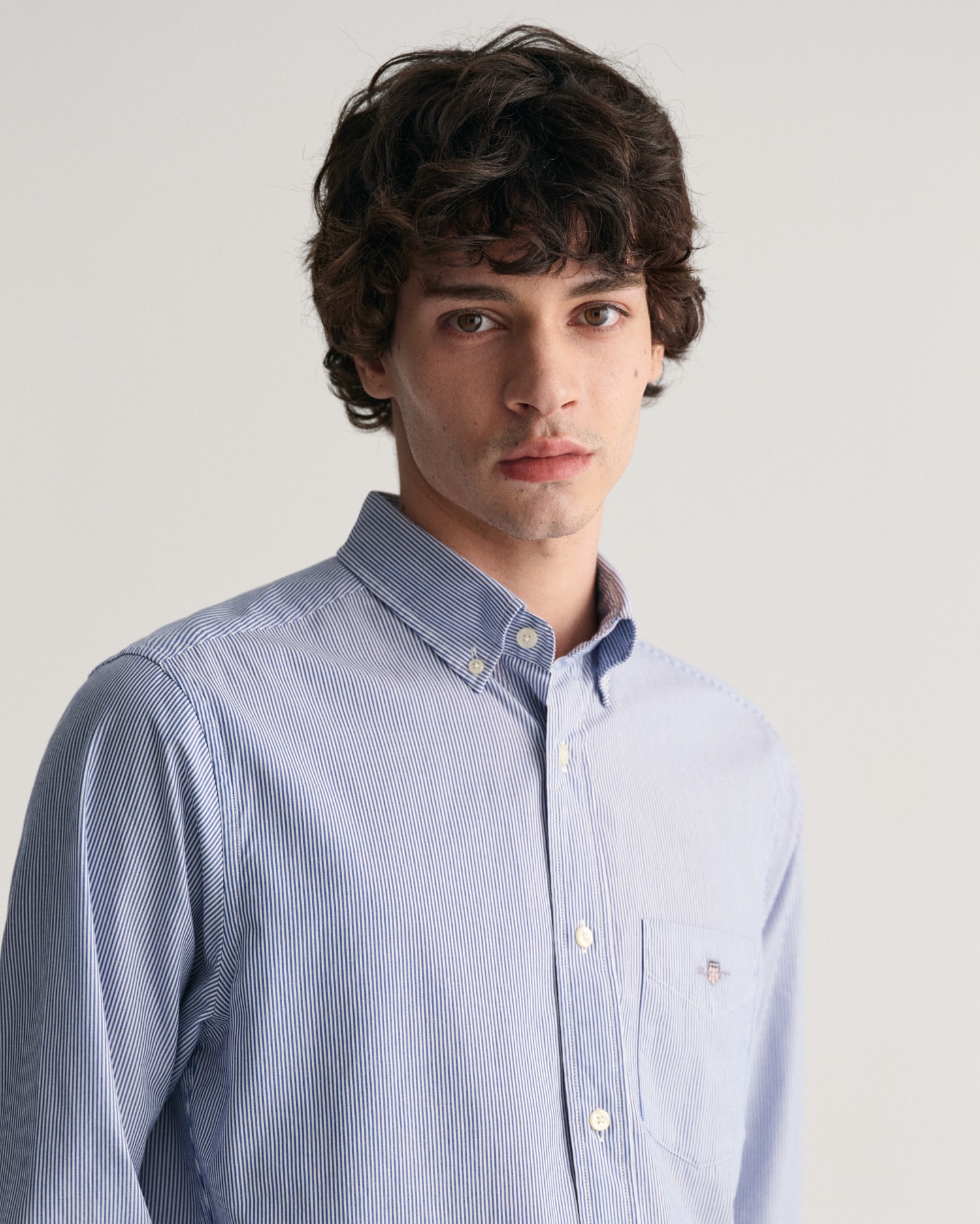 Gant Langarmhemd »REG POPLIN BANKER SHIRT«, Banker Stripe Popeline, leichte Baumwolle