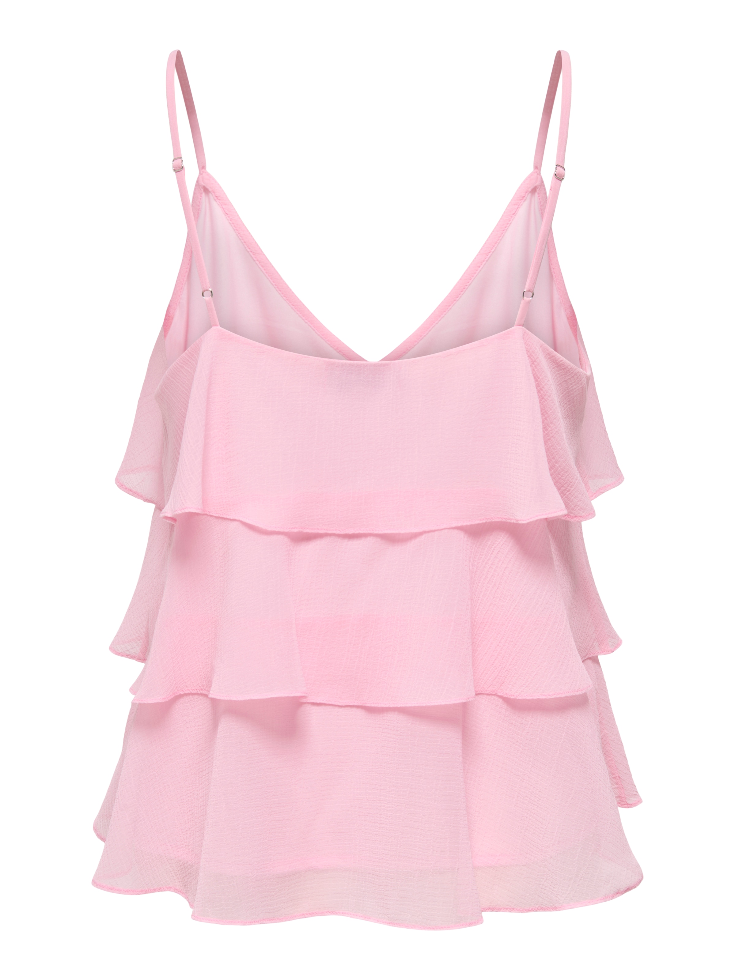 ONLY Trägertop »ONLLINN LIFE FLOUNCE SINGLET WVN NOOS« Kunstfaser, regular fit
