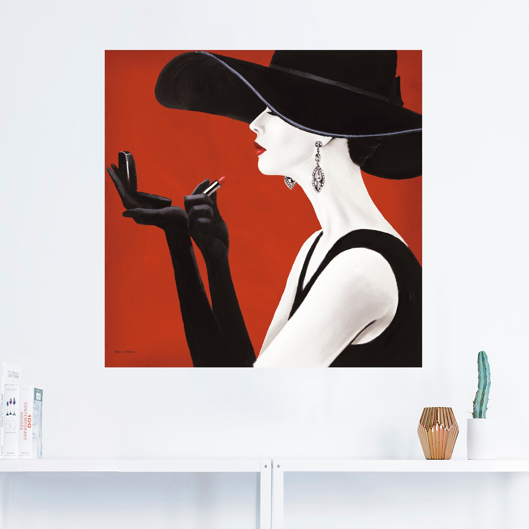 Artland Wandbild »Hut ab II«, Frau, (1 St.), als Leinwandbild, Poster, Wandaufkleber in verschied. Grössen
