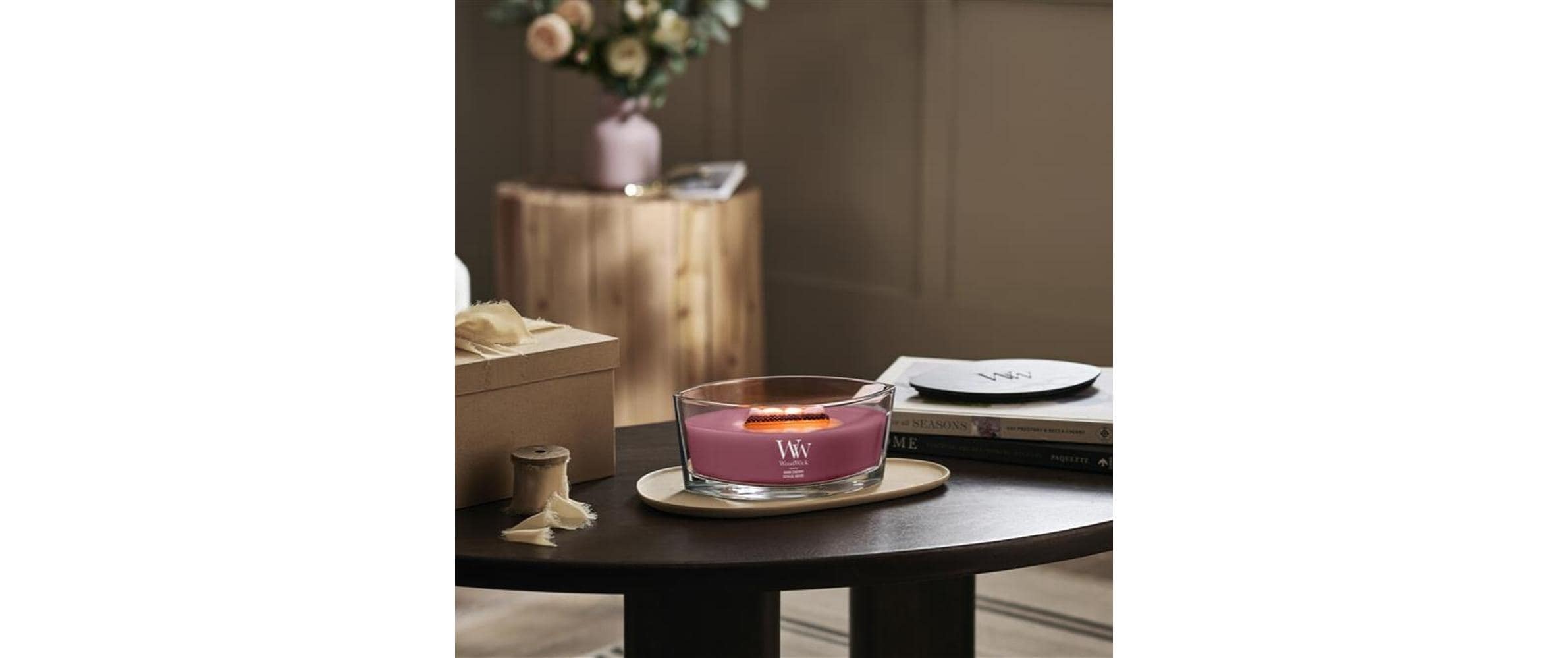 Woodwick Duftkerze "Dark Cherry Ellipse"