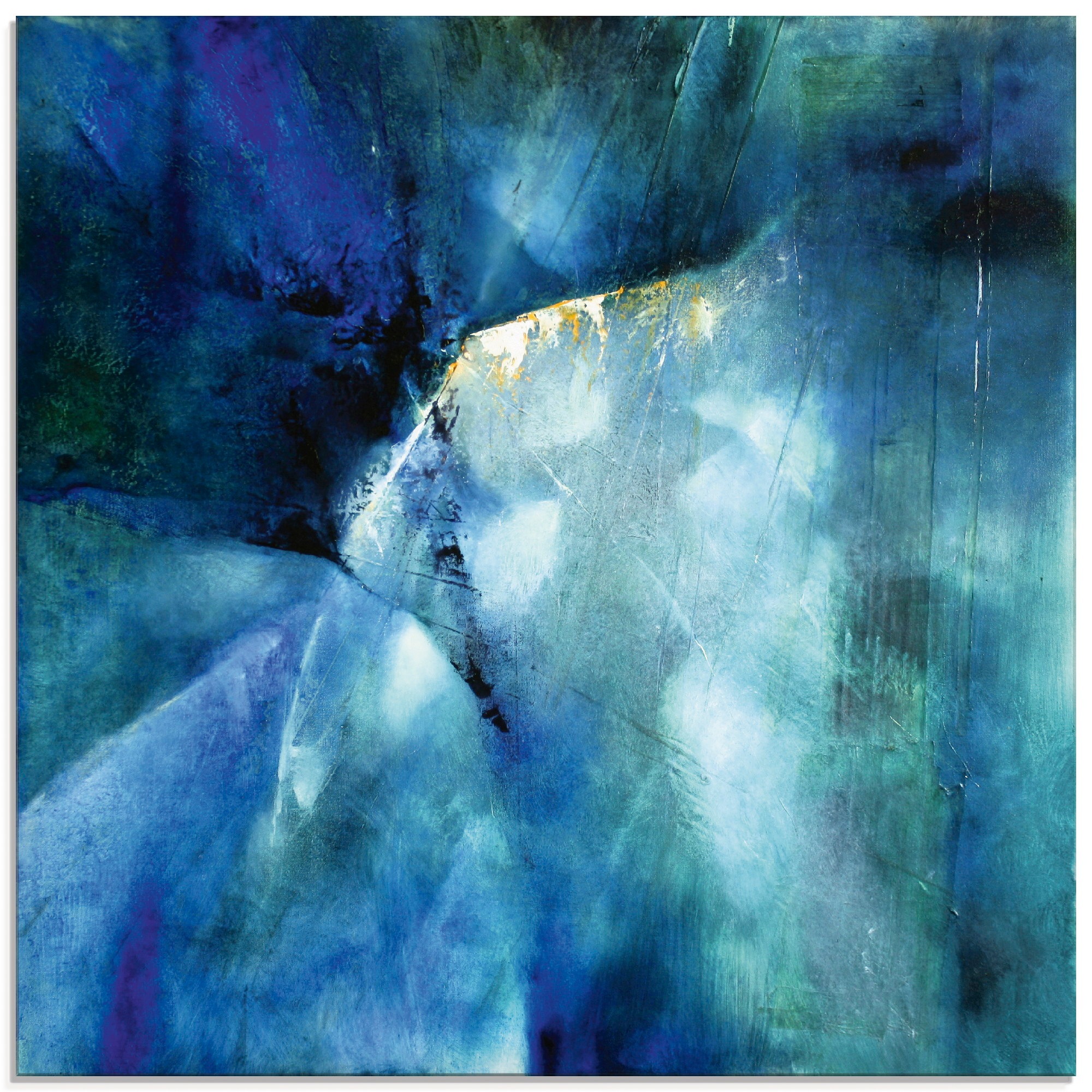 Image of Artland Glasbild "Komposition in blau" Gegenstandslos 1 Stk. tlg. in verschiedenen Grössen