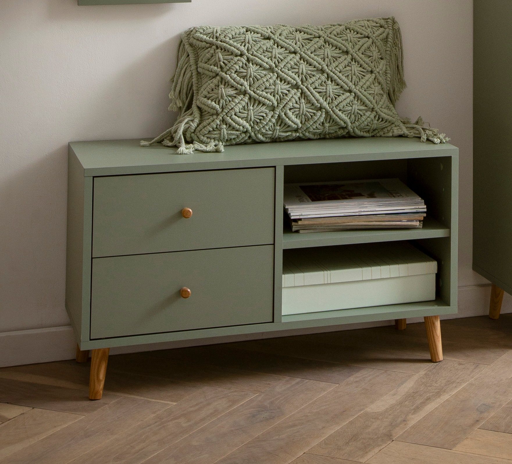 Schildmeyer Bank »Bjarne, Breite 78 cm« Griff und Möbelfüsse aus Massivholz