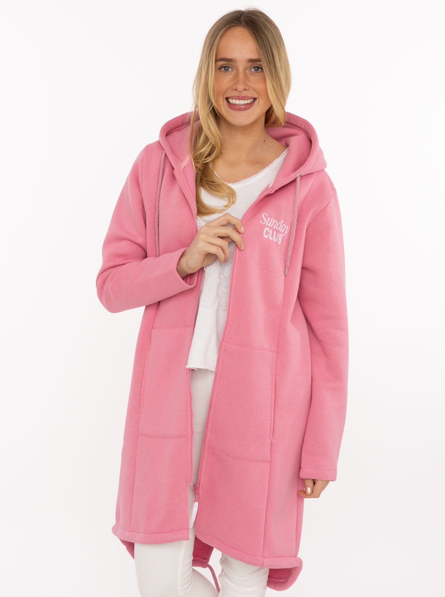 Zwillingsherz Kurzmantel »"Sunday Club"« mit Stickerei, Taschen und Reissverschluss