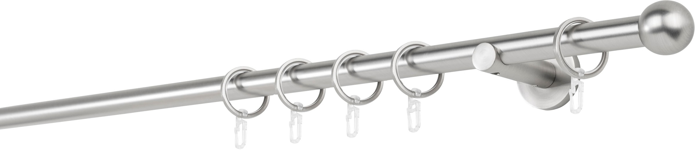 Image of mydeco Gardinenstange "20mm Ball Wandträger 6,5 cm" 1 läufig-läufig Fixmass