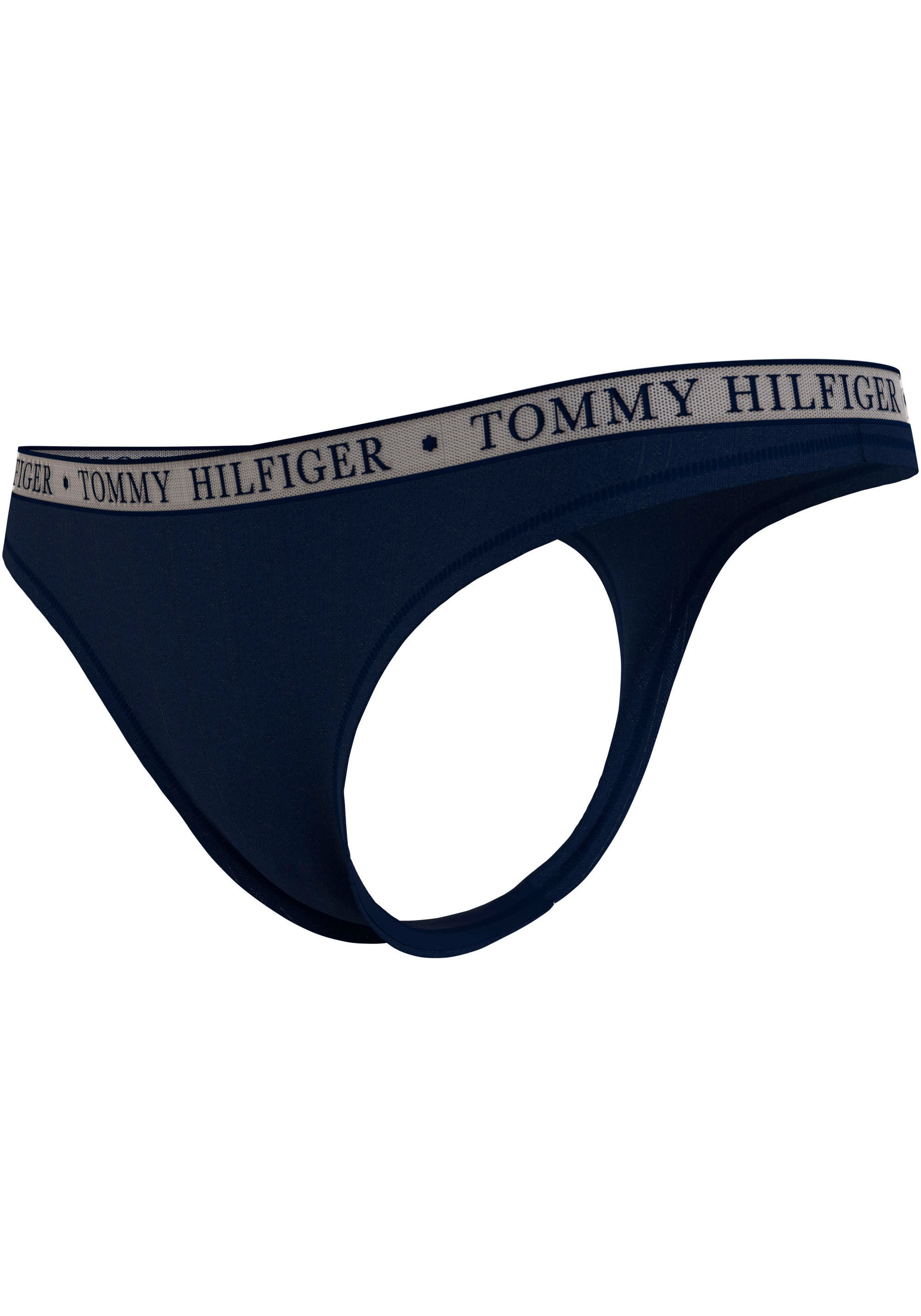 Tommy Hilfiger Underwear String »3P THONG«, (Packung, 3 St., 3er), dezent gemustert, Logoschriftzug
