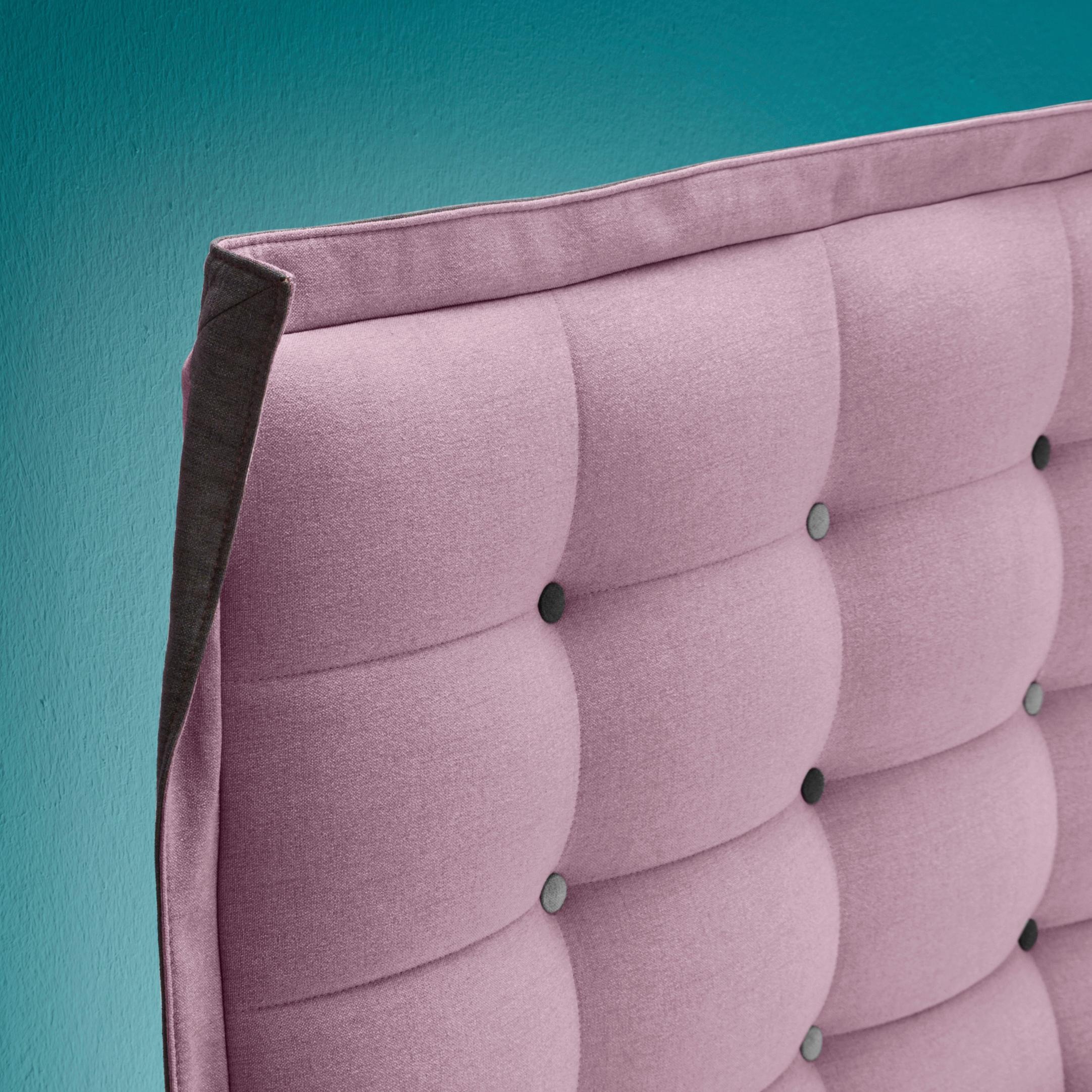 Home affaire Boxspringbett »Sagres« Kopfteil mit 2farbiger Flatterbiese und zweifarbigen Knöpfen