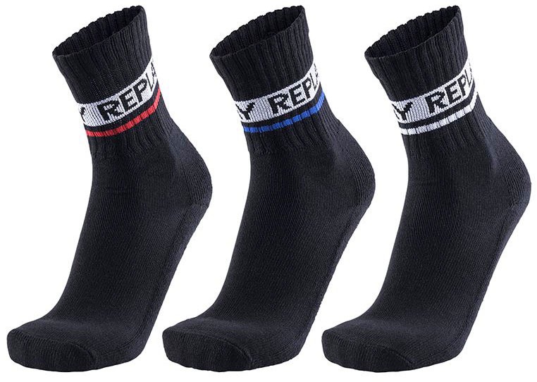 Image of Replay Tennissocken »TENNIS 2 Leg Logo 3Prs Card wrap«, mit gerippten Schaft bei Ackermann Versand Schweiz