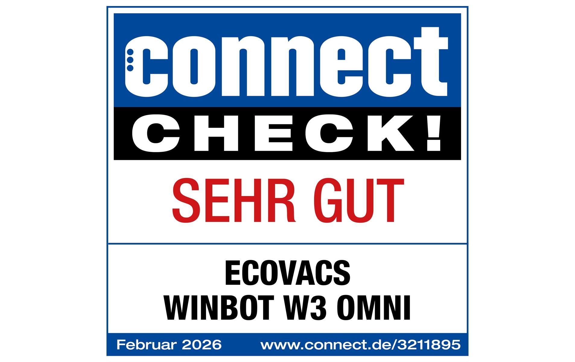 ECOVACS Robot laveur de vitres »WINBOT W3 OMNI« Vortex-Reinigungssystem